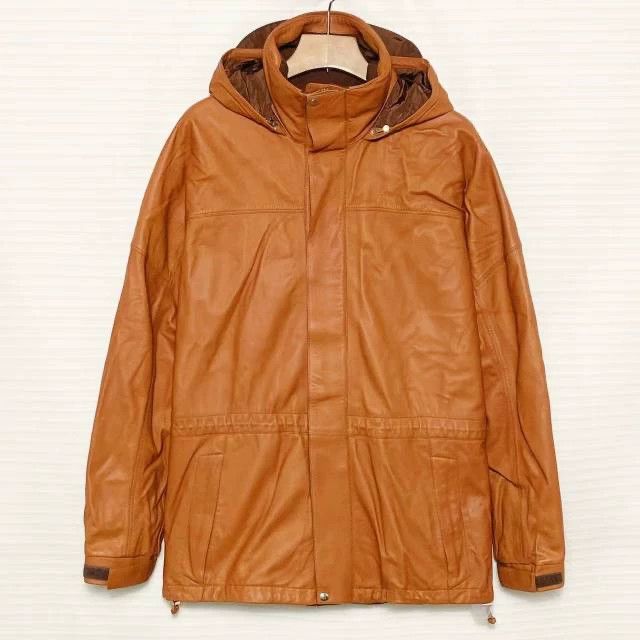 Loewe LOEWE Solid color hooded leather coat, men's trench coat Size US M / EU 48-50 / 2 - 1 Thumbnail