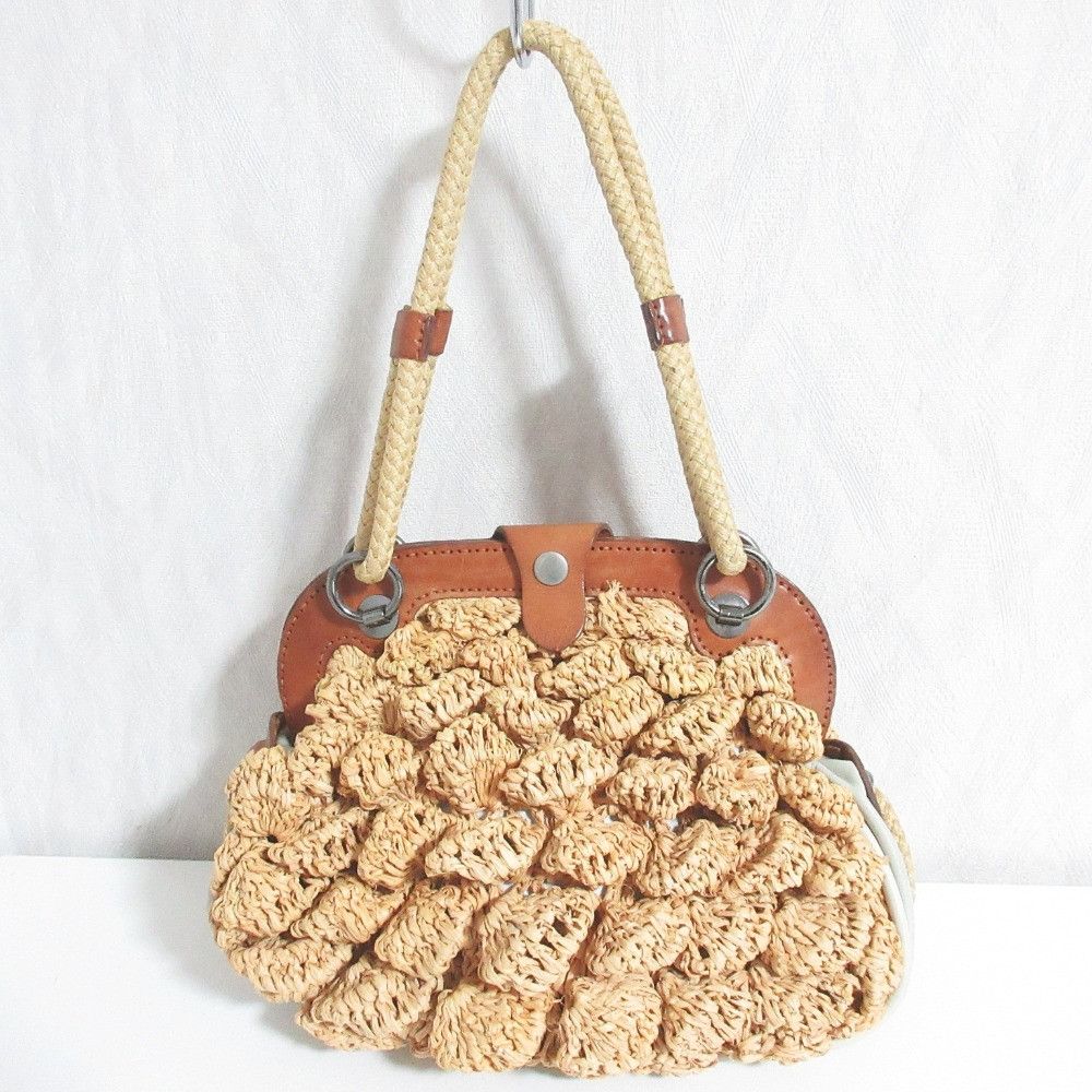 Other Other Jamin Puech Raffia Leather Handbag Leather Handbag DUTY FREE for USA Size ONE SIZE - 1 Thumbnail