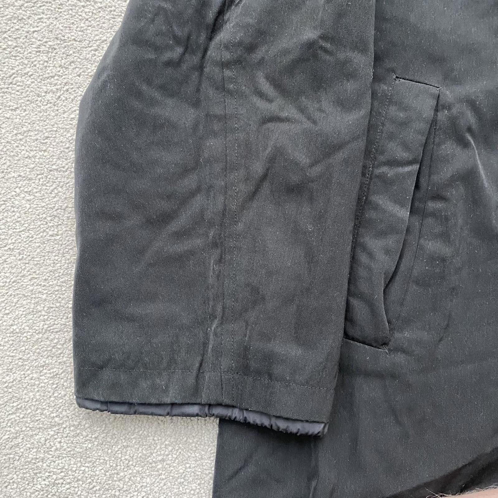 Jil Sander Jil Sanded Virgin Wool Black Trench Coat Overcoat Size US L / EU 52-54 / 3 - 4 Thumbnail