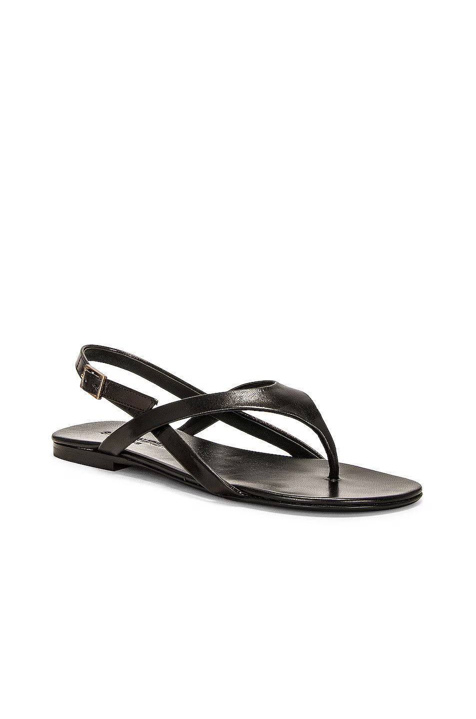 Saint Laurent Paris o1bcso1str1124 Keith Flat Sandals in Nero Size US 5.5 / IT 35.5 - 2 Thumbnail