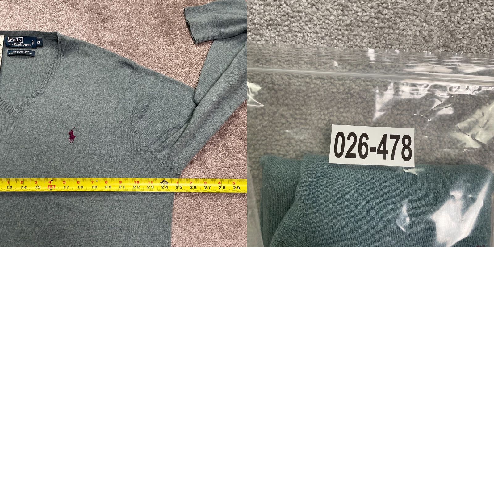 Ralph Lauren Polo Ralph Lauren Sweater Mens XL Green V-Neck Knit Cotton Solid Classic Designer Mens Size US XL / EU 56 / 4 - 8 Thumbnail