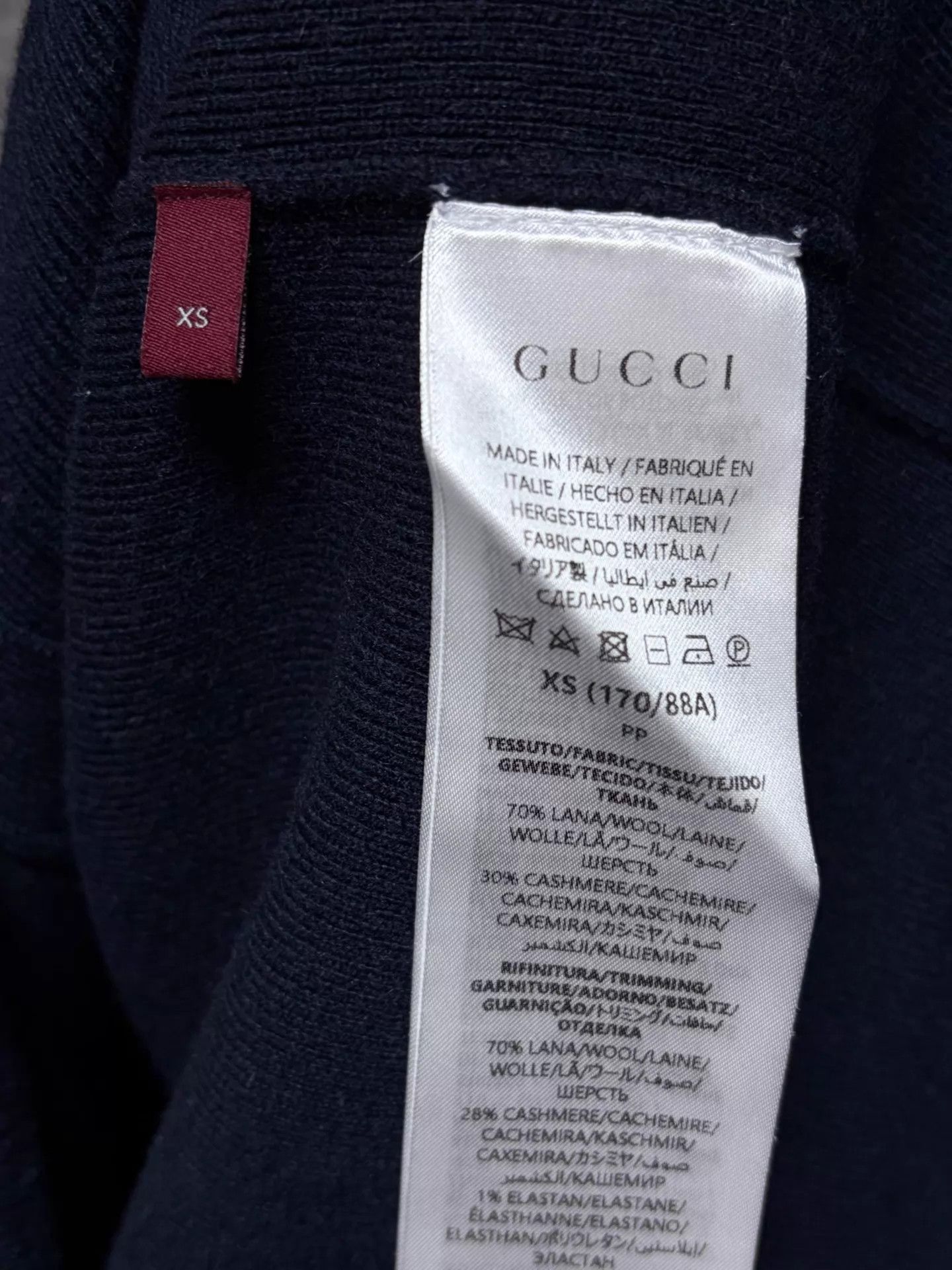 Gucci Gucci Men's Knit Cardigan Navy Blue XS Size US XS / EU 42 / 0 - 4 Thumbnail