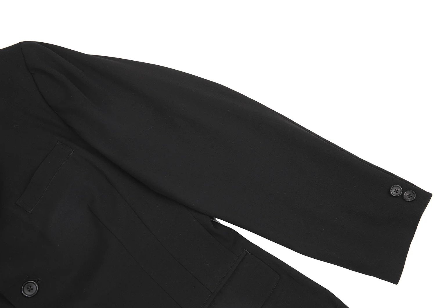 Yohji Yamamoto Yohji Yamamoto Wool Gabardine Jacket Black M Size US M / EU 48-50 / 2 - 4 Thumbnail
