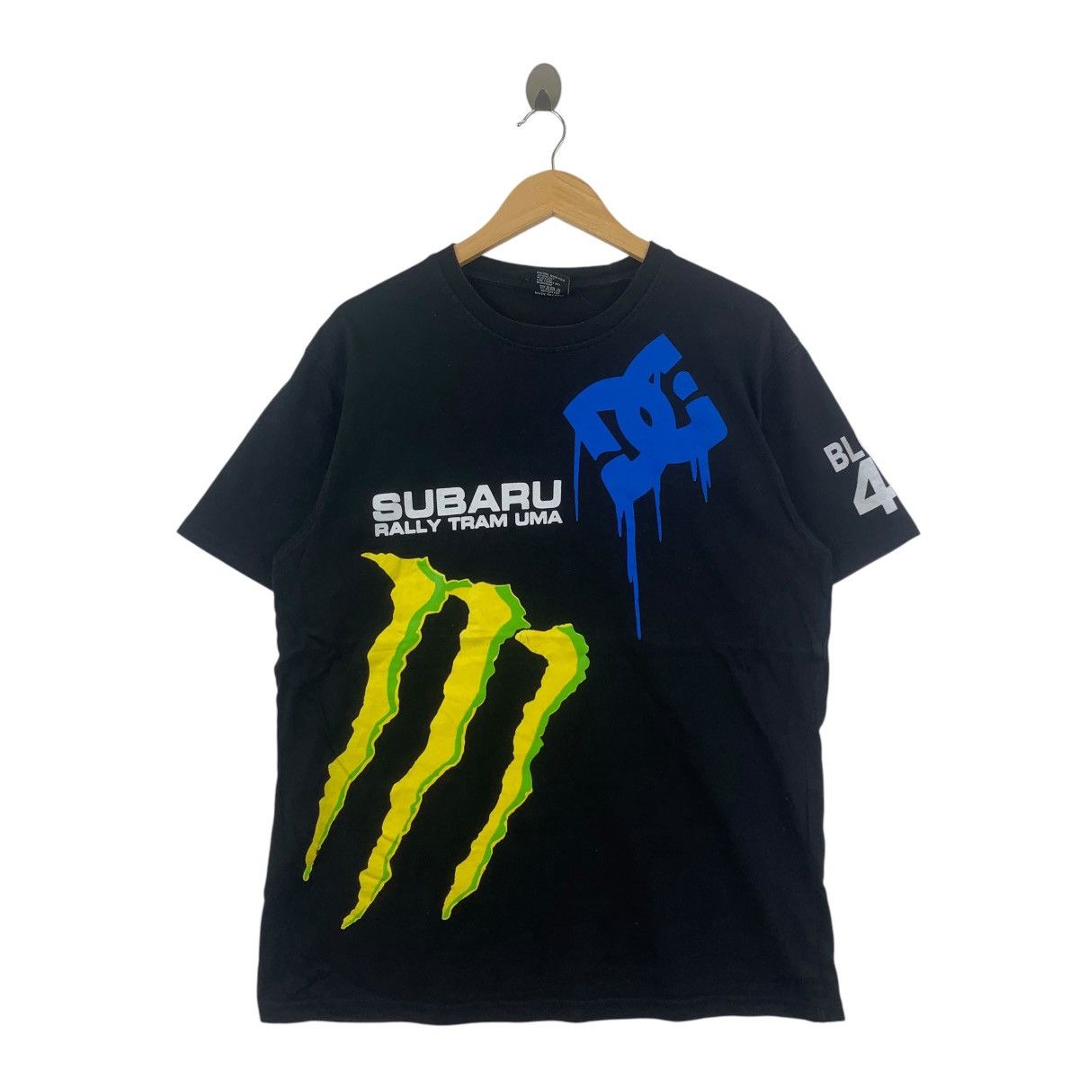 Vintage SUBARU RALLY TRAM UMA Monster Energy Tee Shirt Top Size US XL / EU 56 / 4 - 1 Thumbnail