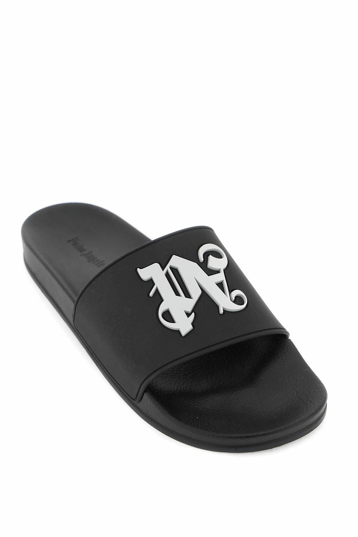 Palm Angels o1y0325 Logo Slippers in Black Size US 7 / EU 40 - 4 Thumbnail