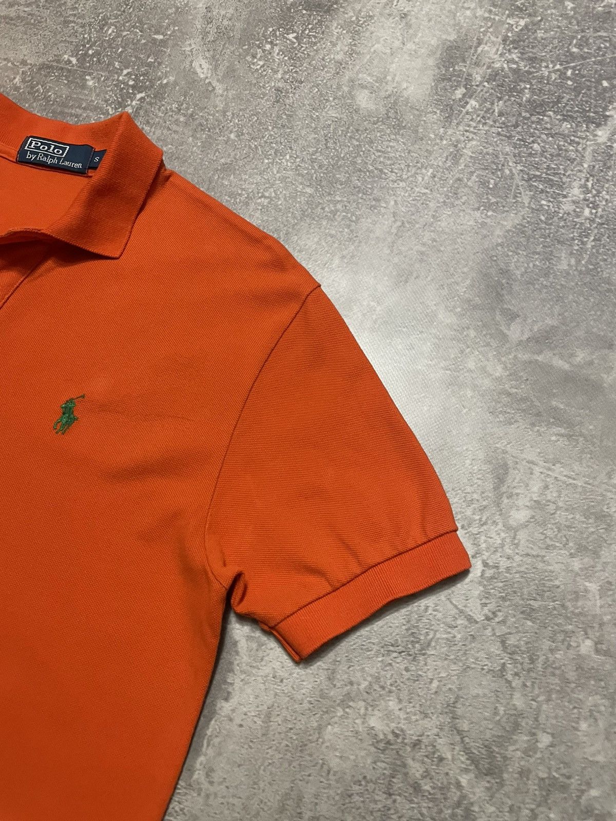 Polo Ralph Lauren × Vintage Vintage Polo Ralph Lauren Orange Polo Shirt Y2K Size US S / EU 44-46 / 1 - 5 Thumbnail