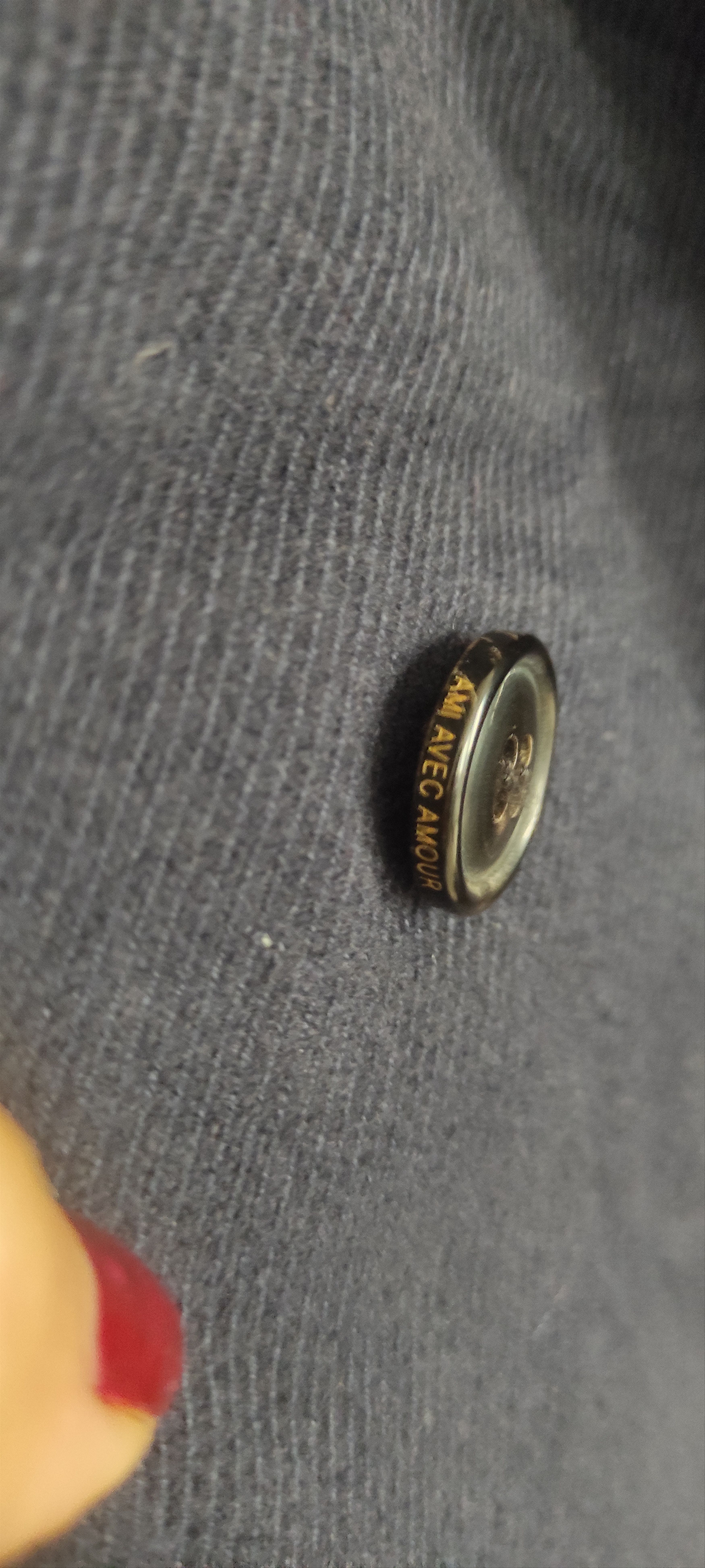 AMI Paris Double-Breasted Wool Mens Coat Navy Blue