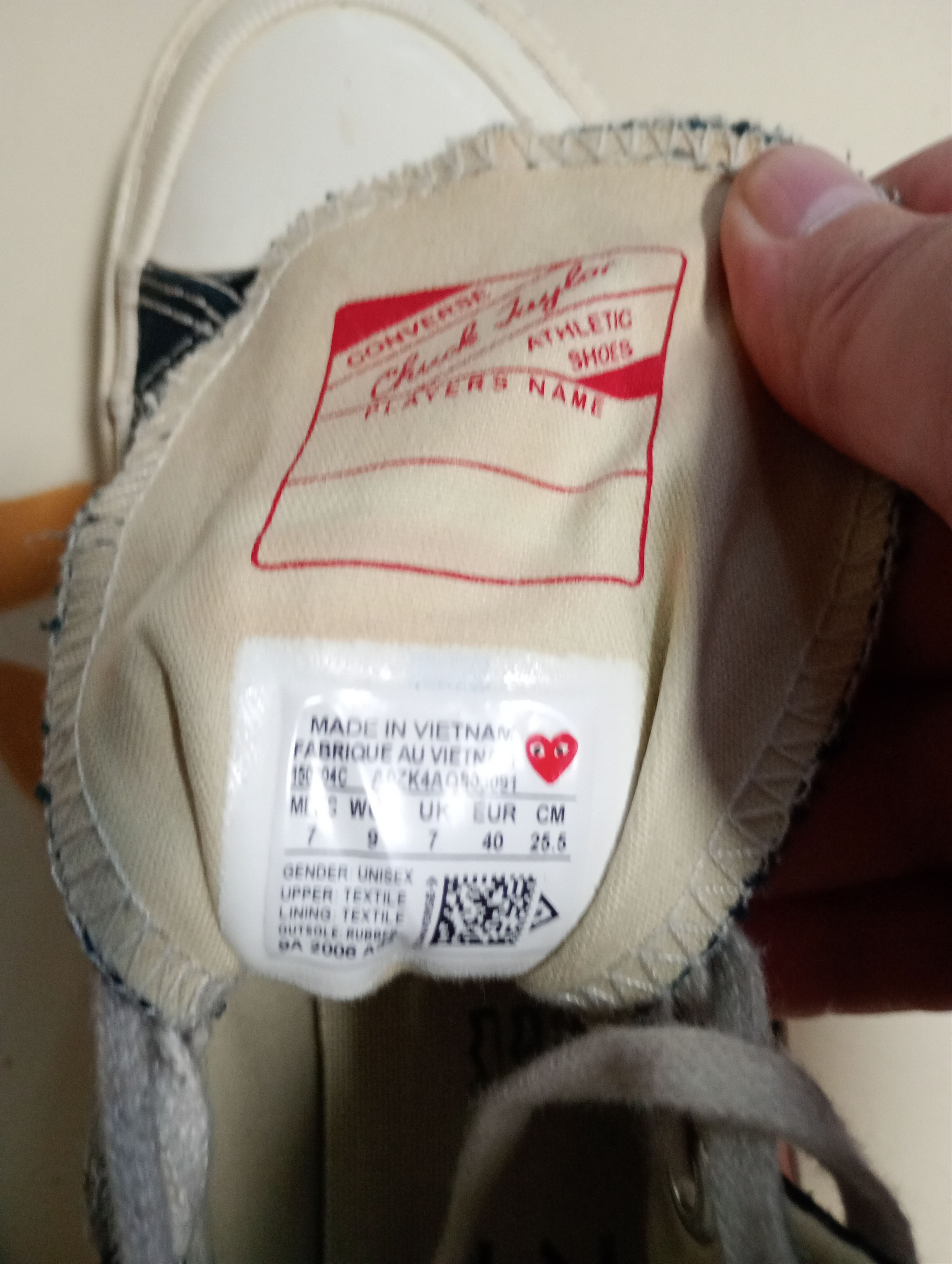 Comme des Garcons PLAY × Converse Converse x Comme Des Garcons Play Unisex Trainers Size US 7 / EU 40 - 20 Thumbnail