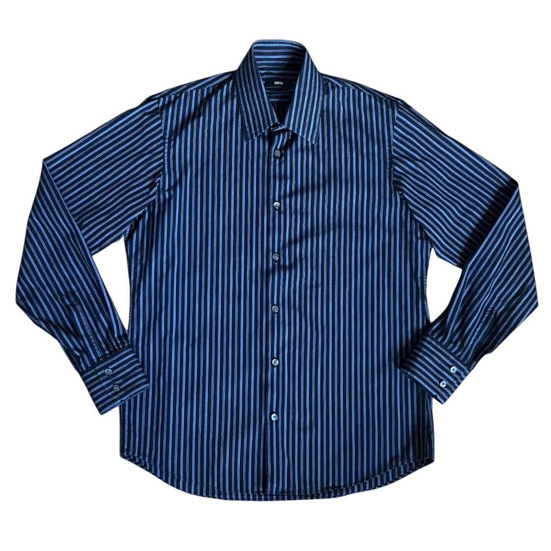 Hugo Boss Hugo Boss Shirt in Blue/Black | Size 15.5 (34/35) Size US M / EU 48-50 / 2 - 1 Thumbnail