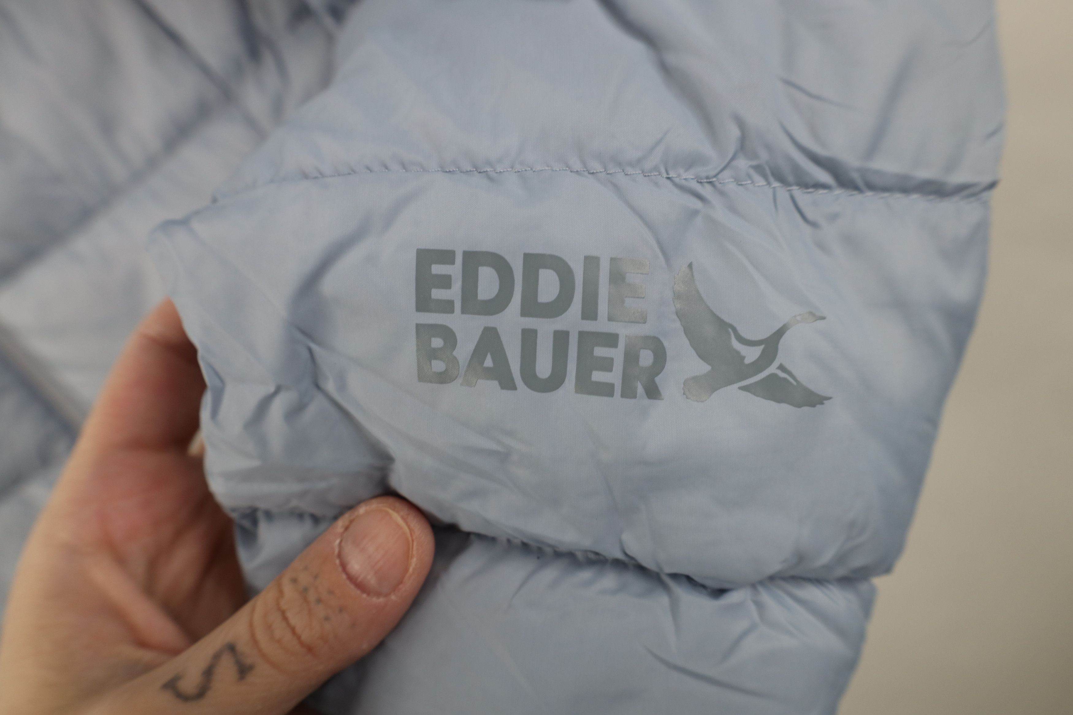 Eddie Bauer Vintage Y2K Eddie Bauer Down Fill Puffer Jacket Steel Blue Size XS / US 0-2 / IT 36-38 - 4 Thumbnail