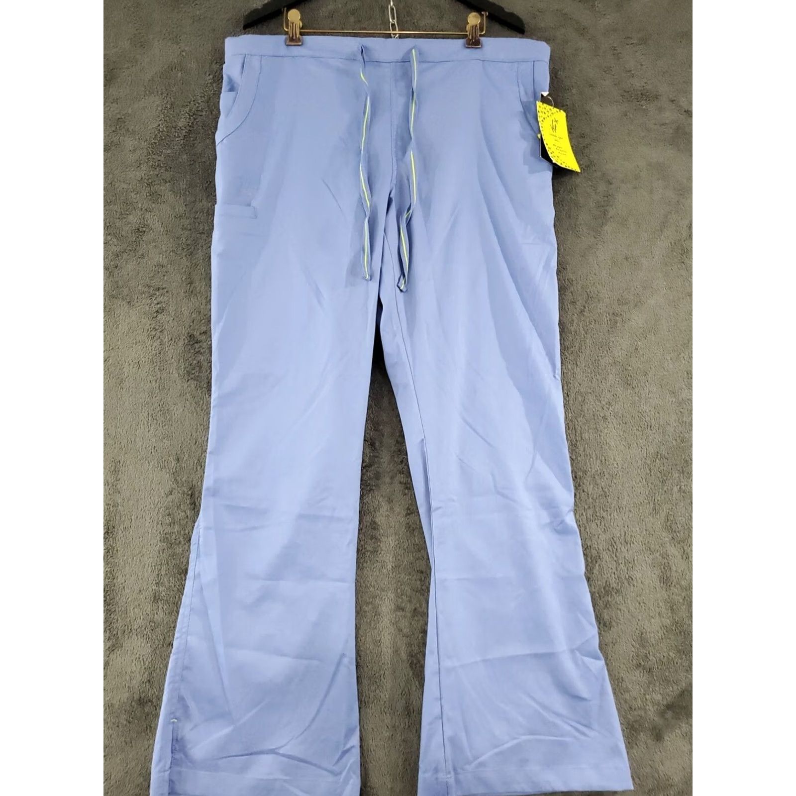 Vintage VIVI by Peaches Uniform Womens Blue Scrub Pant Drawstring Waist Style 5721 Sz XL Size 40" / US 18 - 4 Thumbnail
