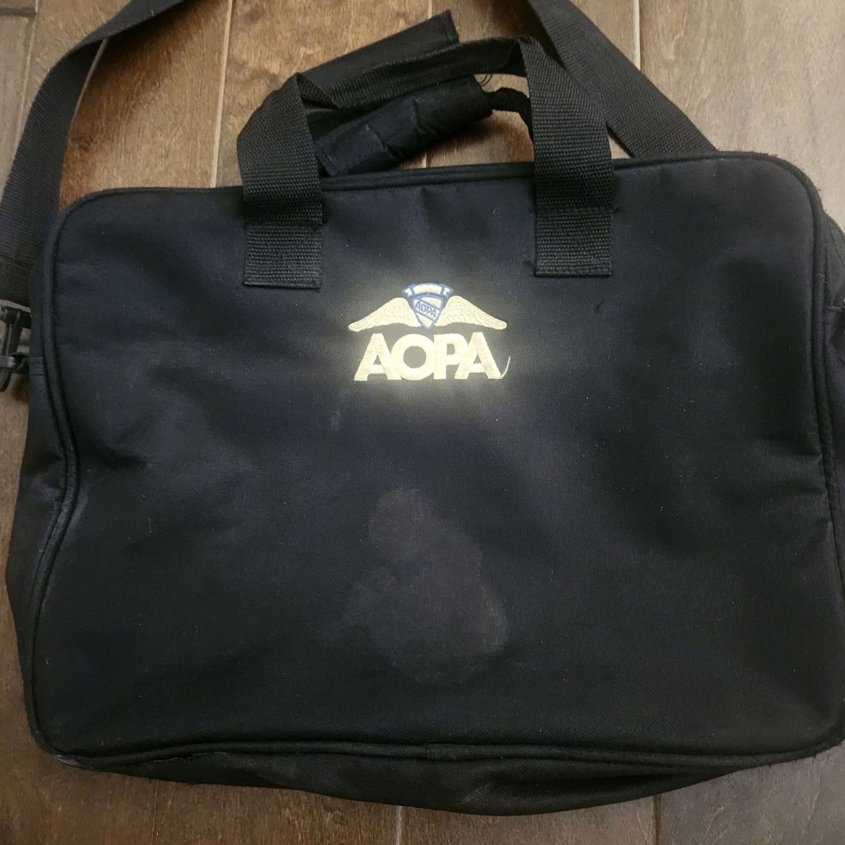 Vintage VINTAGE AOPA Messenger Bag Brown Canvas 15 in x 11 in Zip Closure Mens Medium Size ONE SIZE - 3 Thumbnail