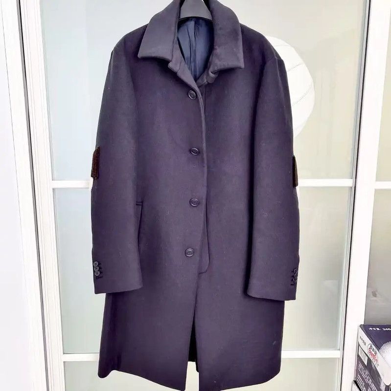 Fendi Fendi Dark Blue Women's Coat L Size 0089 Size L / US 10 / IT 46 - 1 Thumbnail