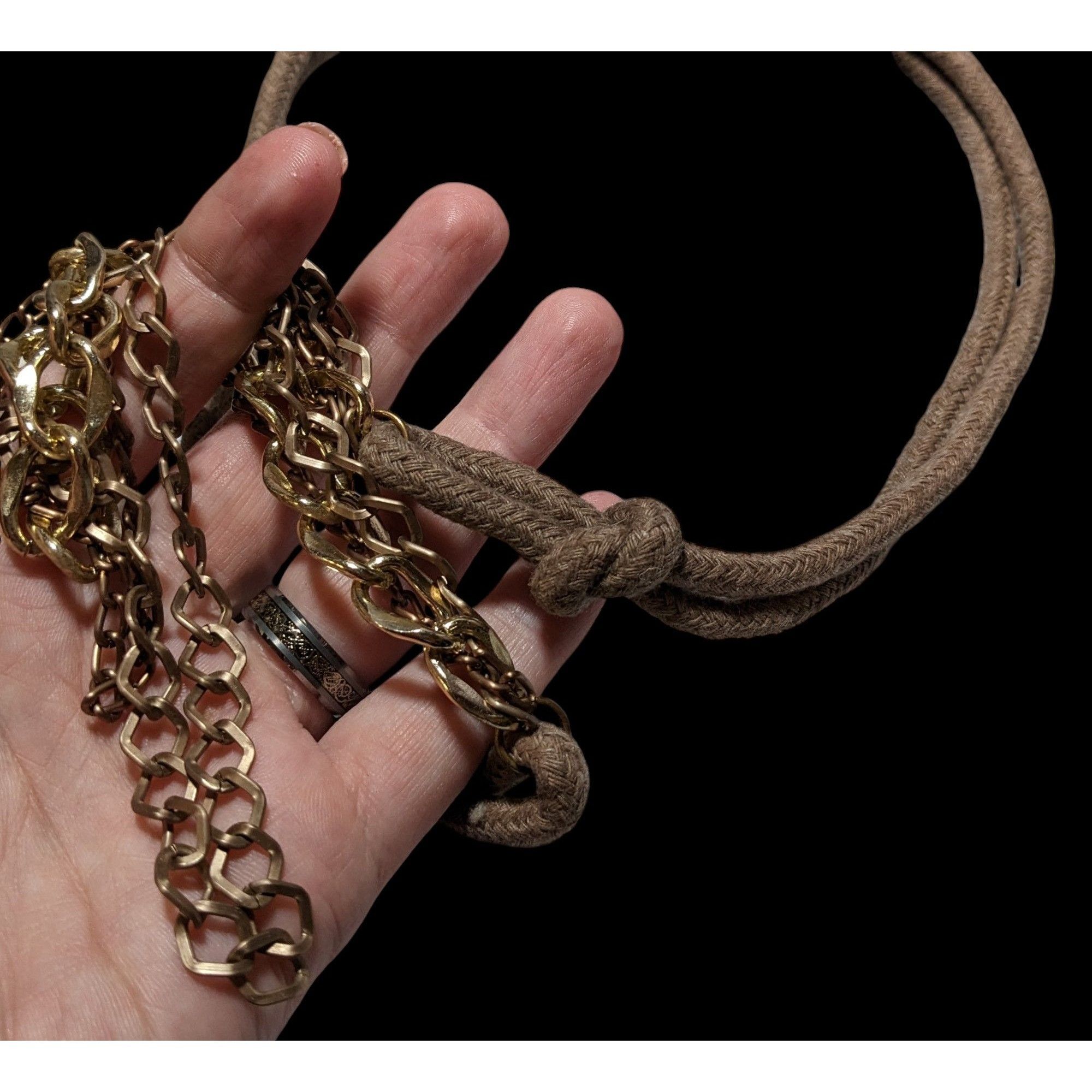 Other Rustic Brown And Gold Statement Necklace Size ONE SIZE - 4 Thumbnail