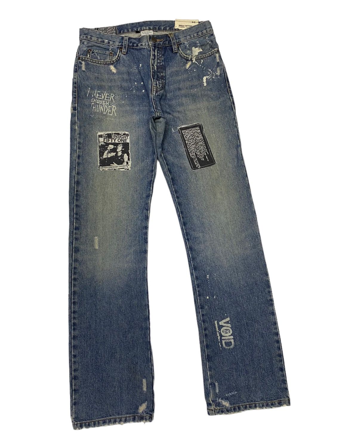 14th Addiction 🔥THE VOID INSIGHT FIFTYONE PUNK GOTH DISTRESSED DENIM JEANS Size US 32 / EU 48 - 3 Thumbnail