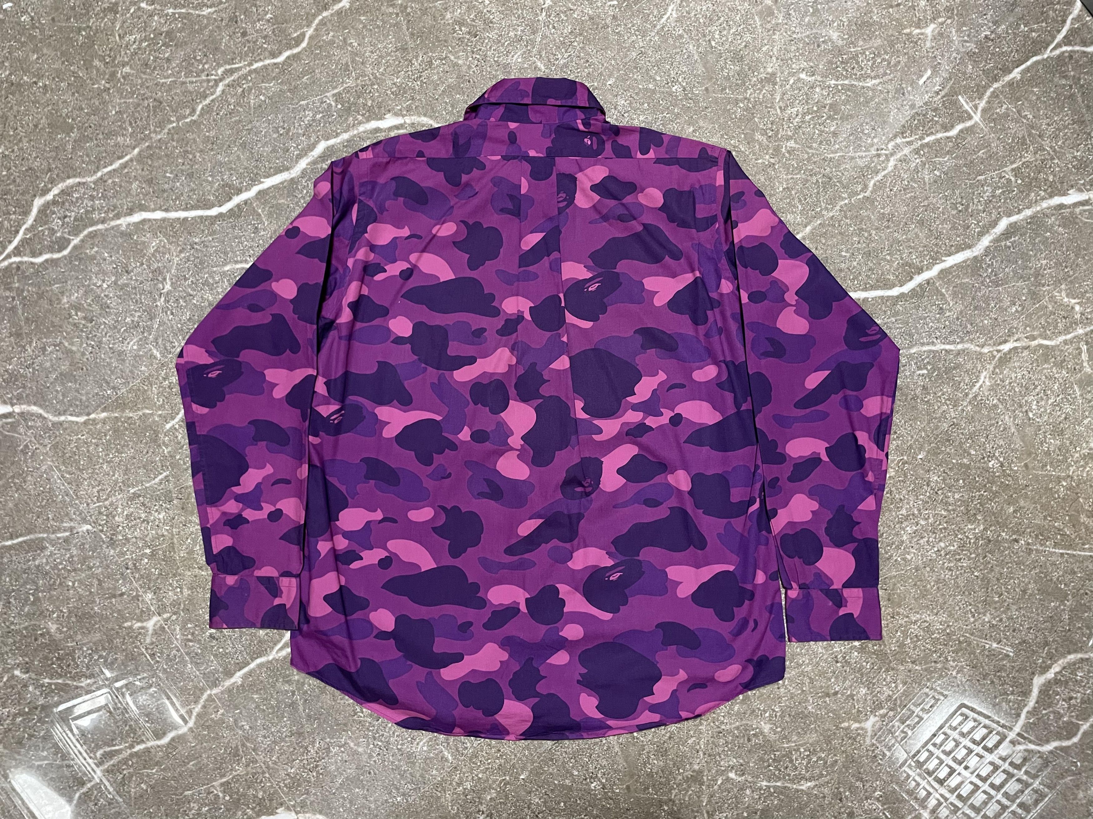 Bape Vintage Bape Purple Camo Button Up Size US M / EU 48-50 / 2 - 9 Thumbnail
