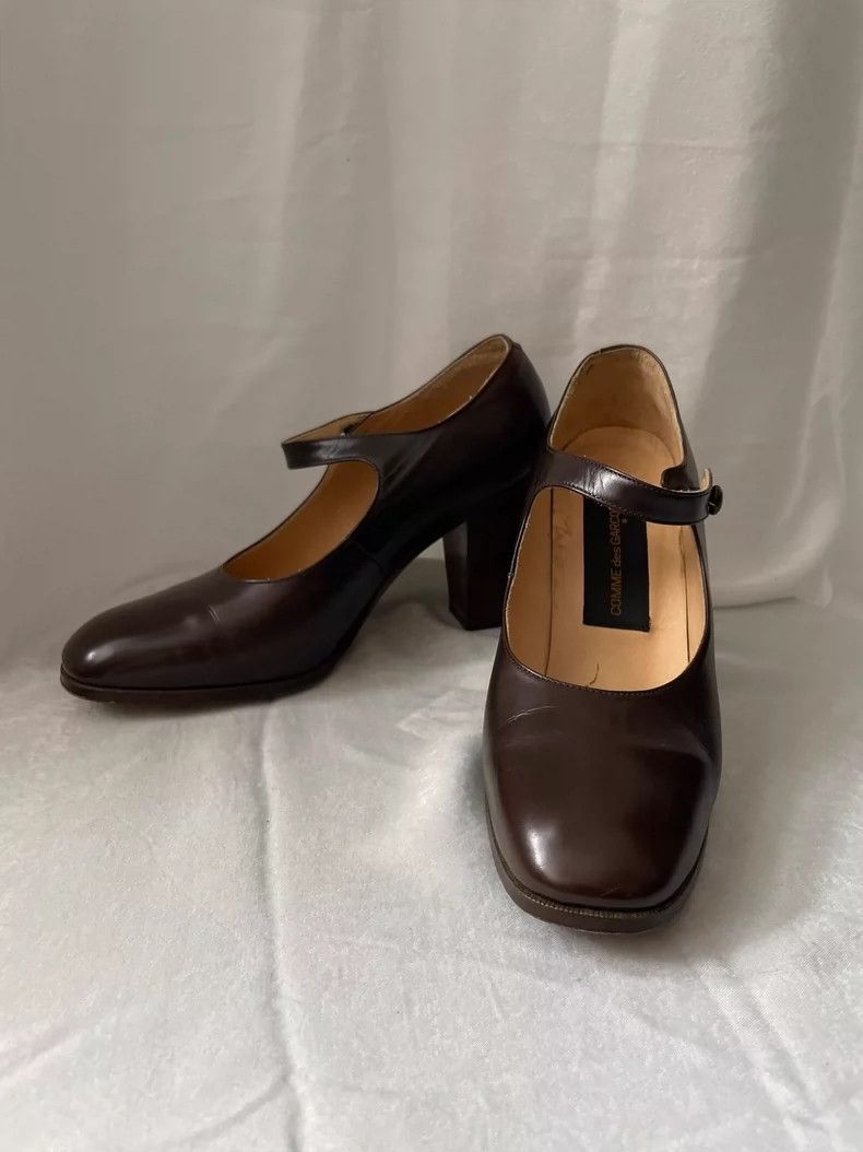 Comme des Garcons Comme des Garçons Medieval women's brown leather high-heele Size US 6 / IT 36 - 1 Thumbnail
