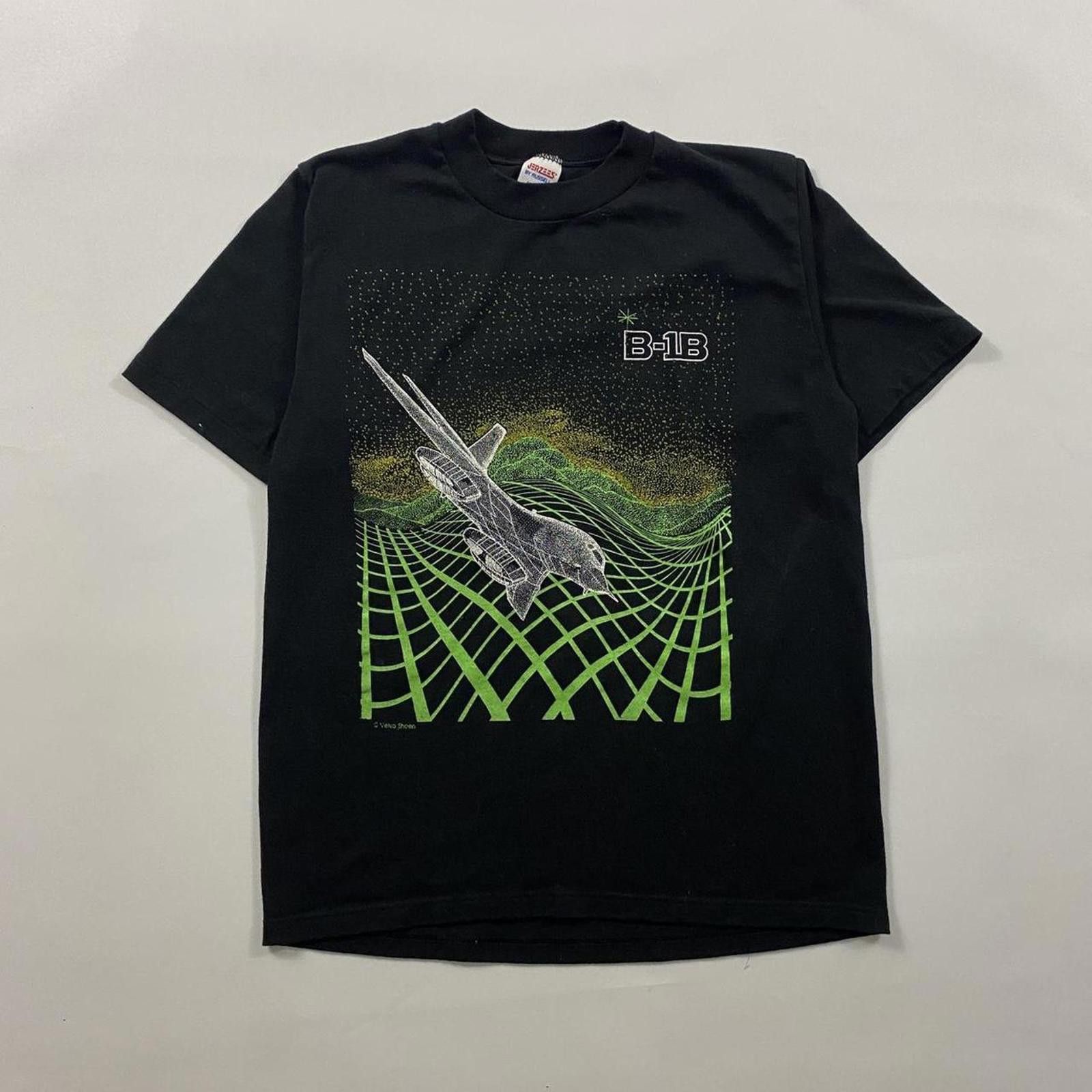 Vintage Vintage 90s B-1B Bomber Jet Tee Size US M / EU 48-50 / 2 - 1 Thumbnail