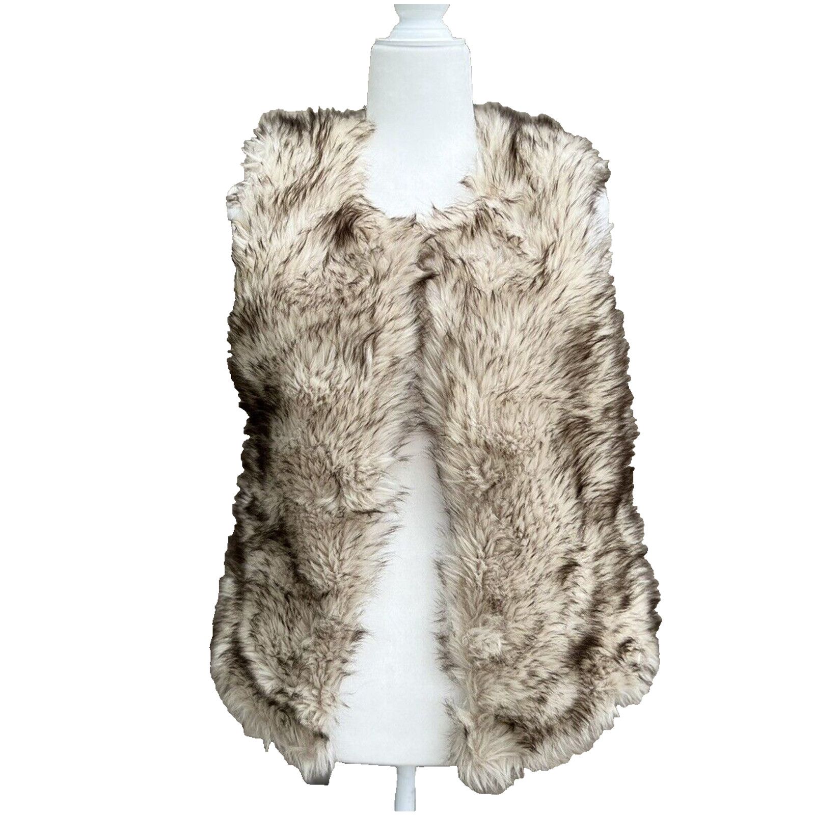 BB Dakota BB Dakota Women's Vest Faux Fur Sleeveless Jacket A000222 Size M / US 6-8 / IT 42-44 - 1 Thumbnail