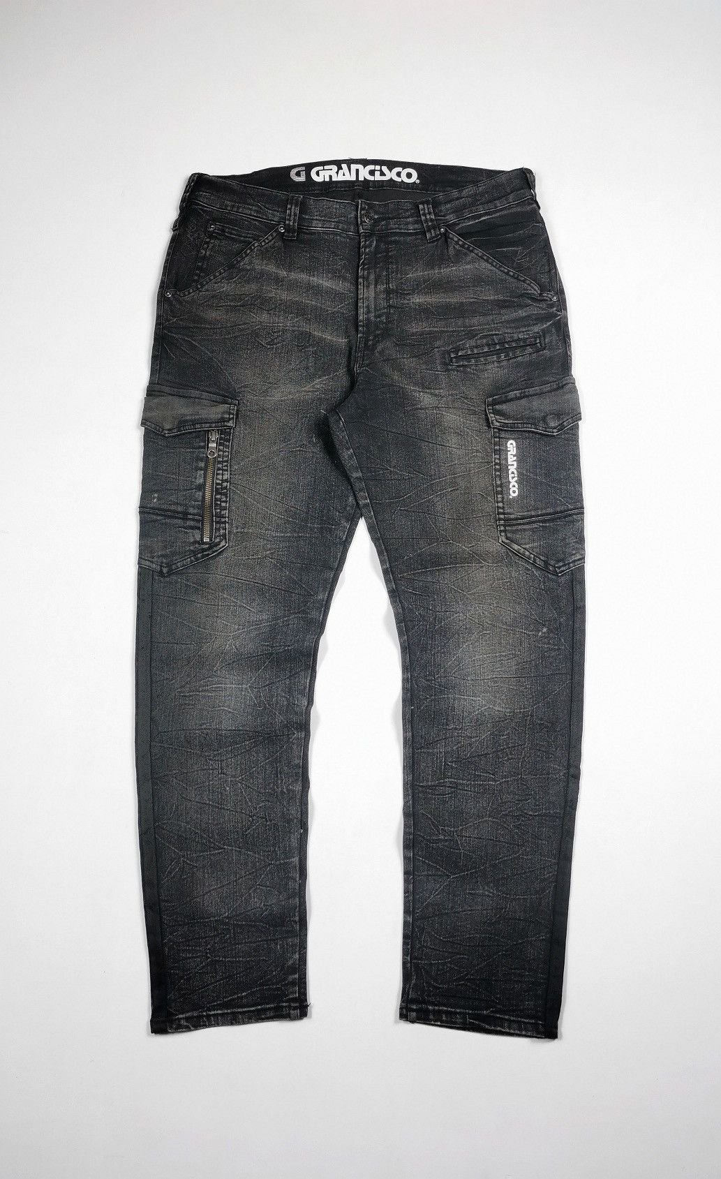 Japanese Brand Whiskers Grancisco Cargo Stretch Jeans Size US 34 / EU 50 - 1 Thumbnail