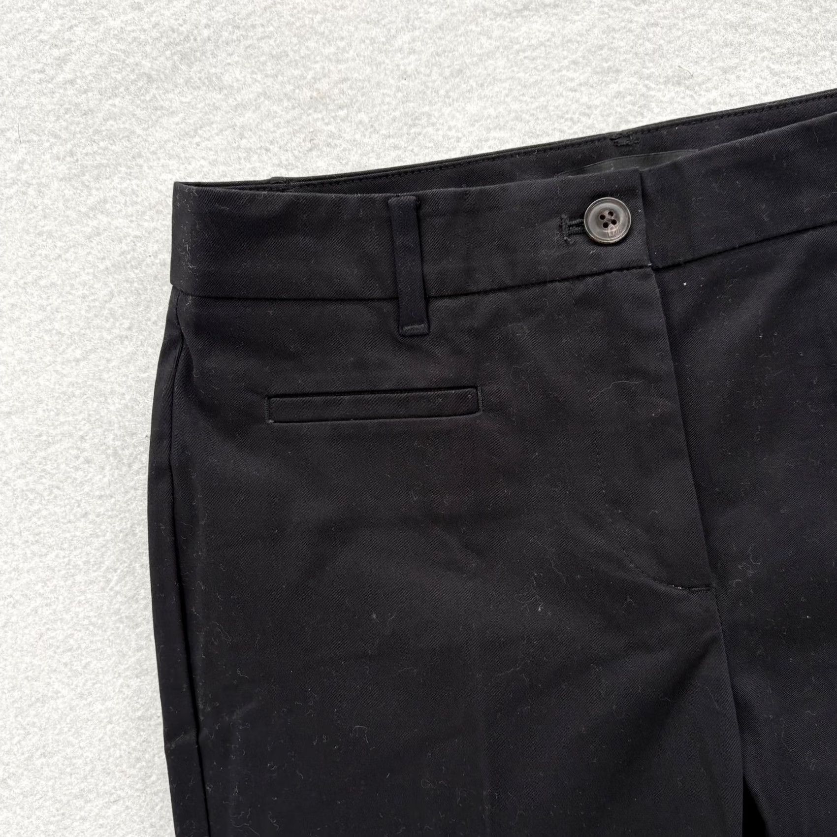 Ann Taylor Ann Taylor Dress Pants Womens 0P Black Straight Leg Twill Stretch Career Work Size 25" / US 0 / IT 36 - 3 Thumbnail