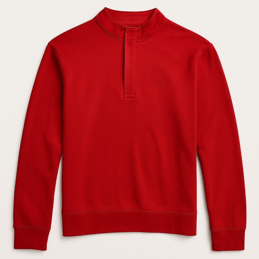 Nautica Nautica Quarter-Zip Pullover – Red Size US L / EU 52-54 / 3 - 1 Thumbnail
