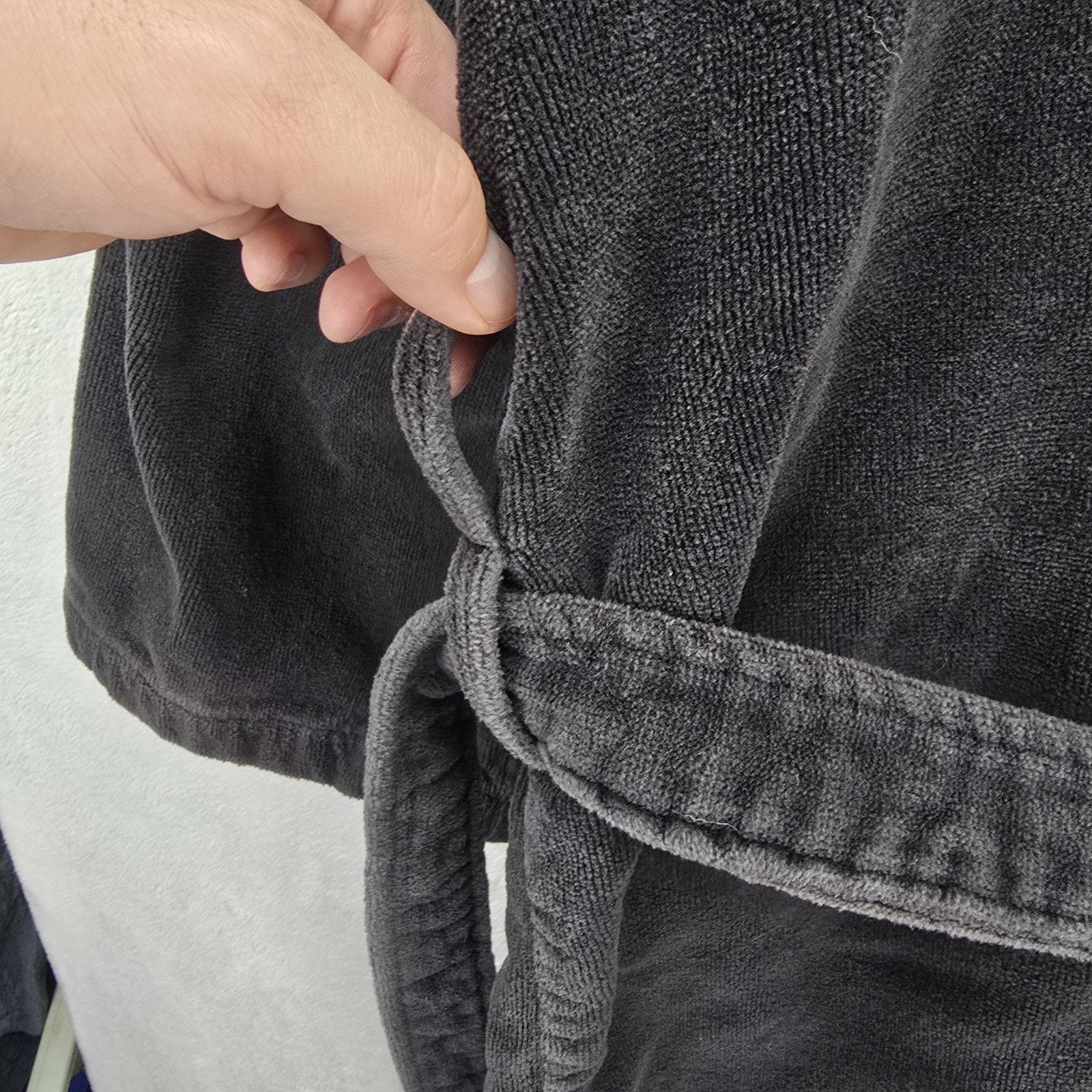 Polo Ralph Lauren Polo Ralph Lauren Bath Robe Mens L/XL Black Terry Pockets Size ONE SIZE - 12 Thumbnail