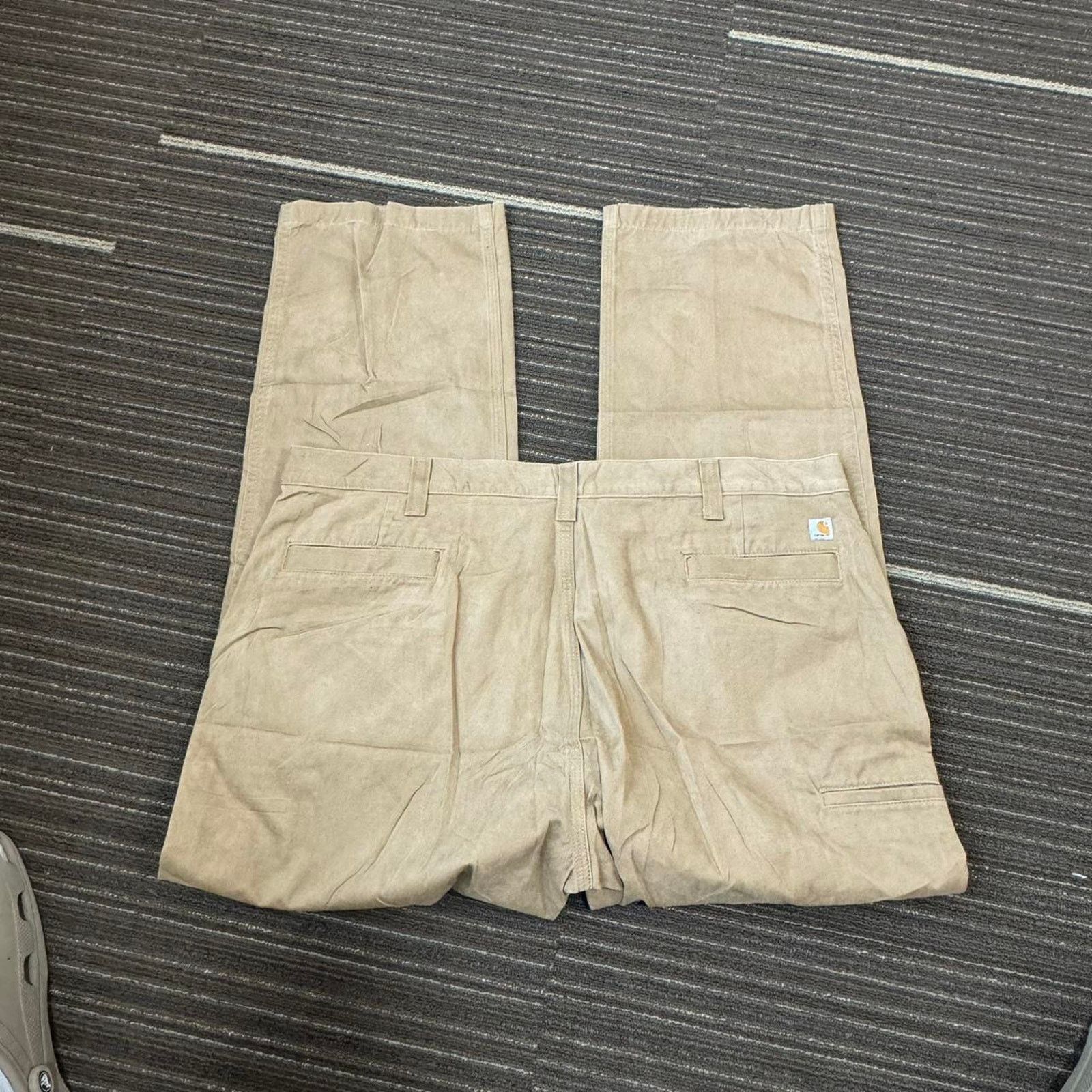 Carhartt Tan baggy Carhartt straight leg workwear casual trousers Size US 44 / EU 60 - 6 Thumbnail