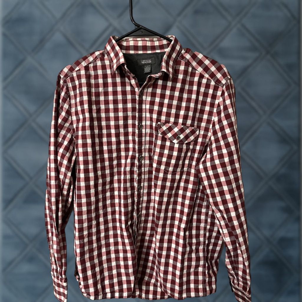 Kenneth Cole Kenneth Cole Reaction Shirt Mens L Red Plaid Long Sleeve Button Up Size US L / EU 52-54 / 3 - 1 Thumbnail