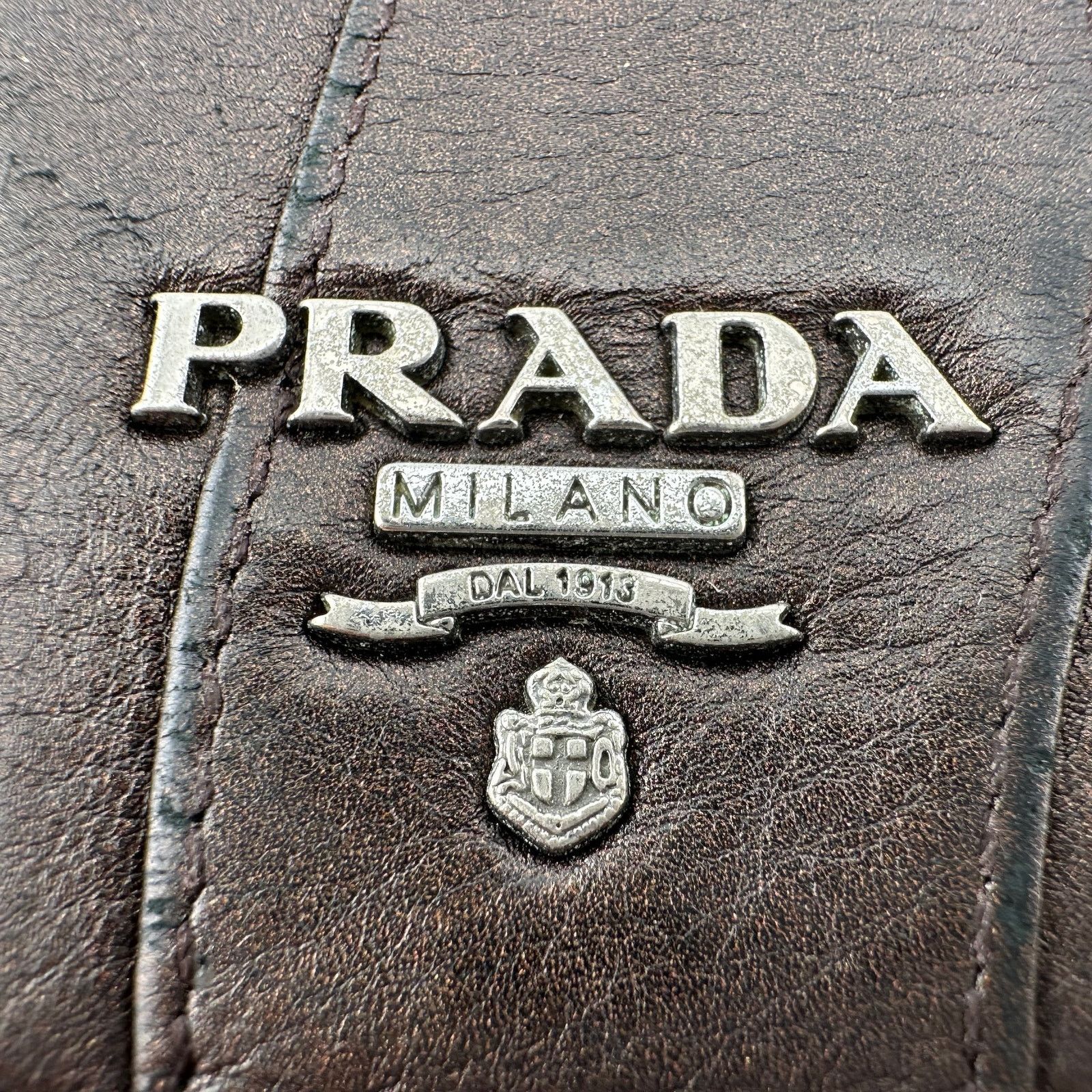 Prada Prada Metallic Brown Wave Leather Flap Continental Wallet Size ONE SIZE - 22 Thumbnail