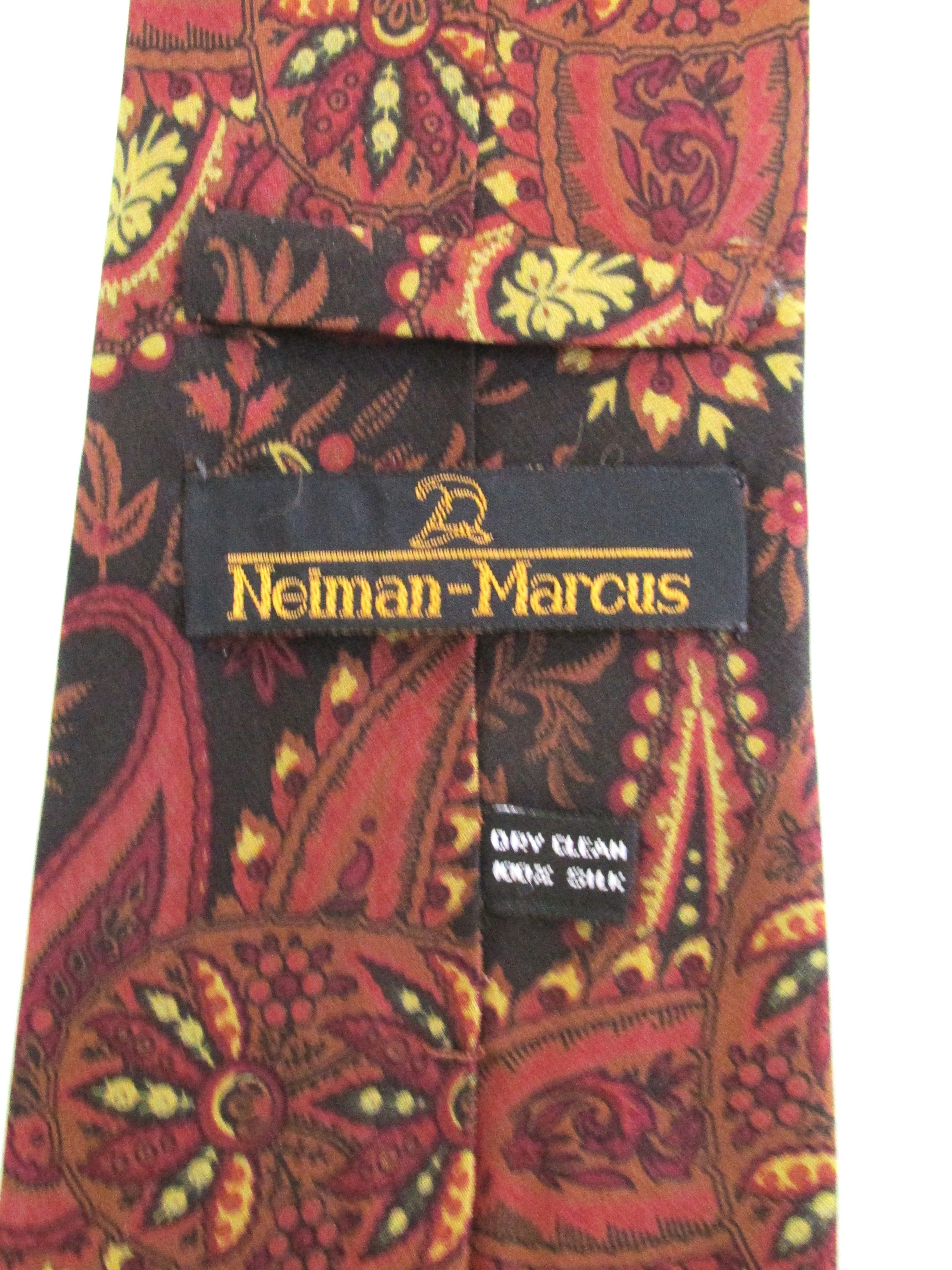 Neiman Marcus Neiman Marcus Vintage Men's Silk Tie Size ONE SIZE - 5 Thumbnail