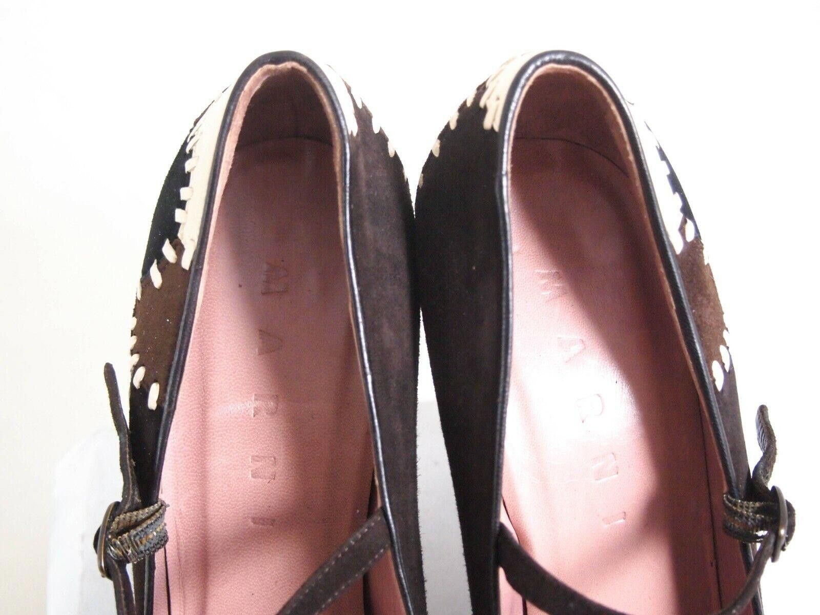 Marni Marni Mary Jane Heels Brown Suede Leather US 8.5 EU 38.5 Size US 8.5 / IT 38.5 - 5 Thumbnail