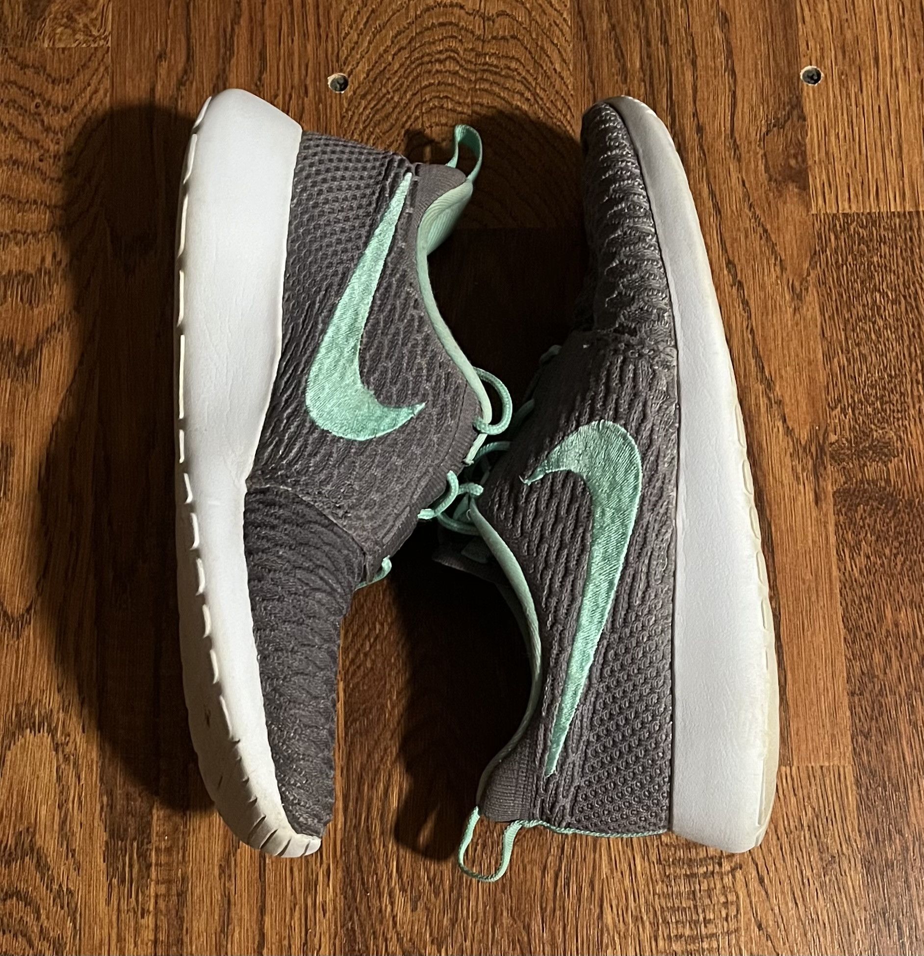 Nike Nike Roshe One iD Grey Mint Green Custom Sneakers Size US 9.5 / IT 39.5 - 2 Thumbnail