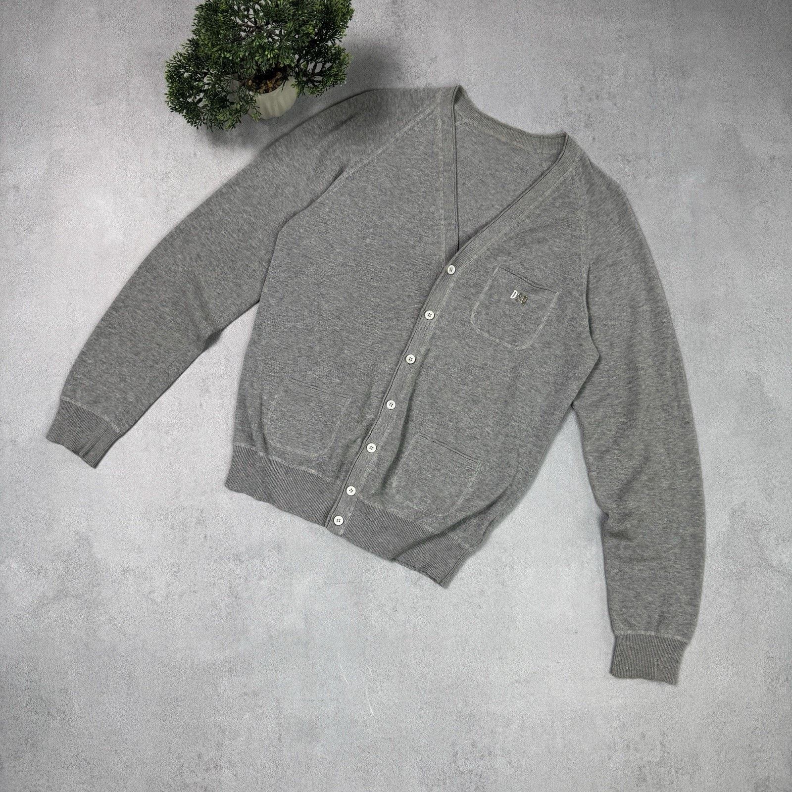 Dsquared2 Dsquared2 Men Grey Cardigan Casual Cotton Size US L / EU 52-54 / 3 - 1 Thumbnail