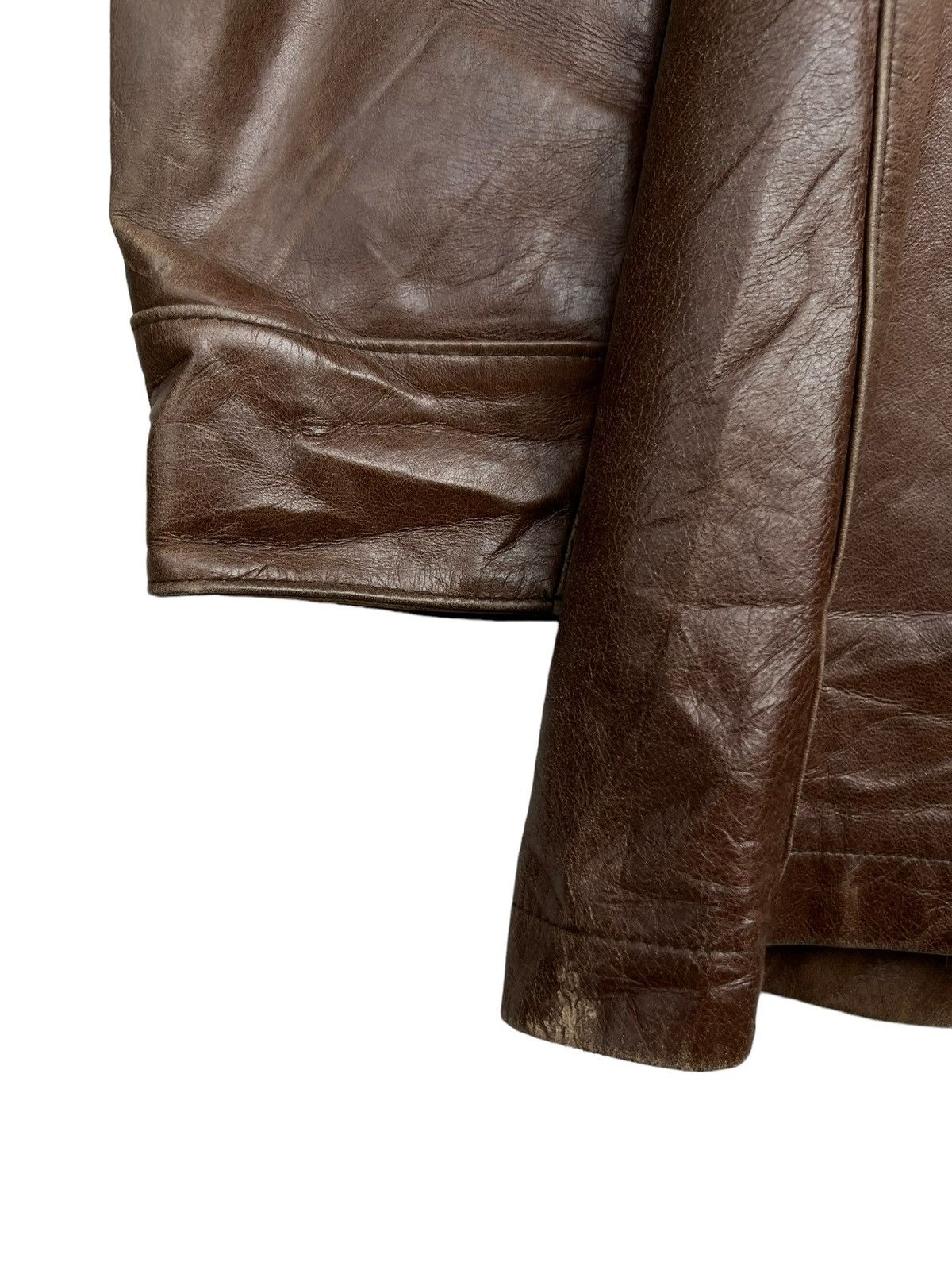 Vintage Vintage Atelier Sab Soft Brown Leather Jacket Trench Coat Size US S / EU 44-46 / 1 - 6 Thumbnail
