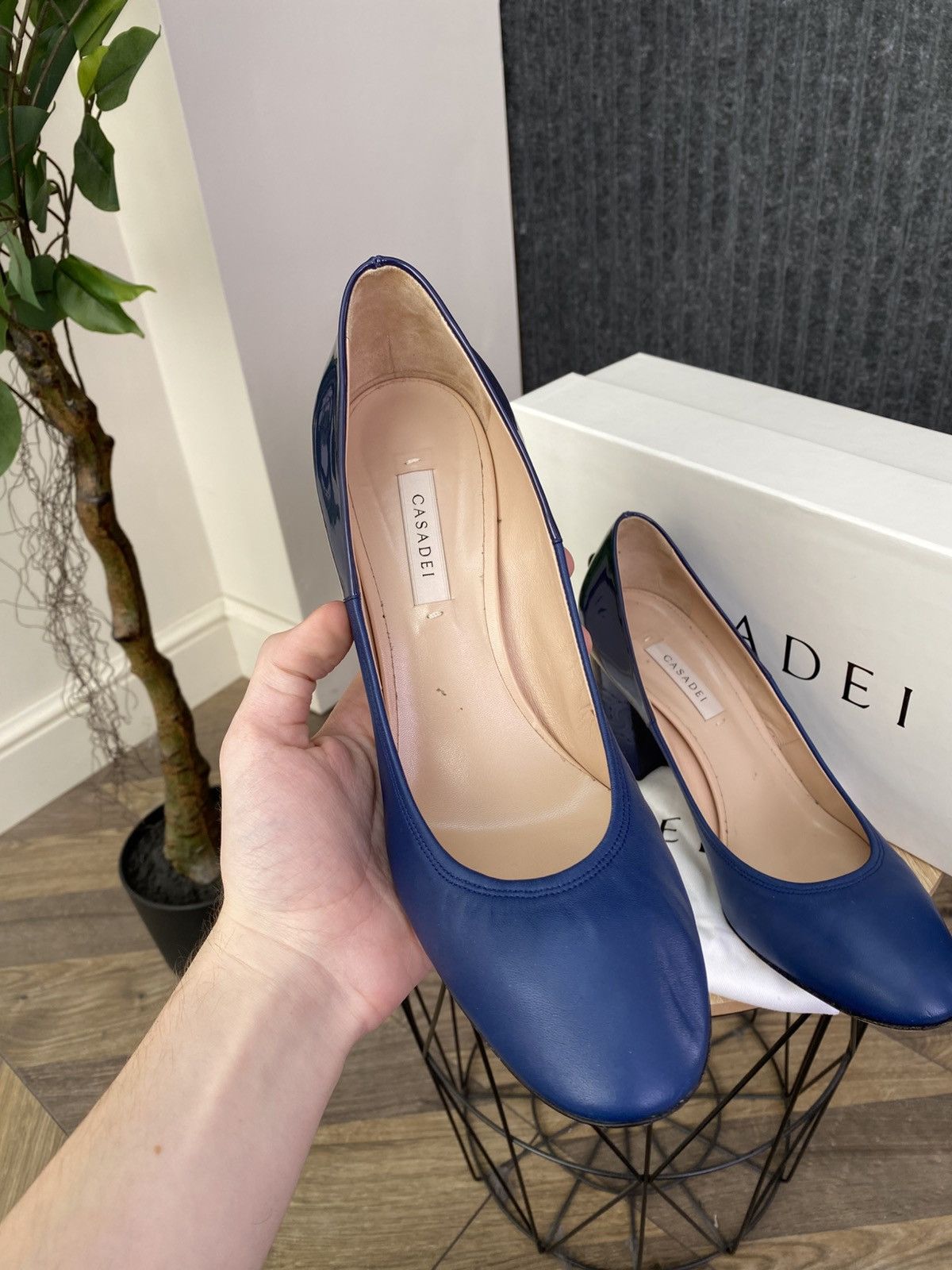Casadei Casadei Blue Leather Pumps Heels Women’s Size US 9 / IT 39 - 6 Thumbnail