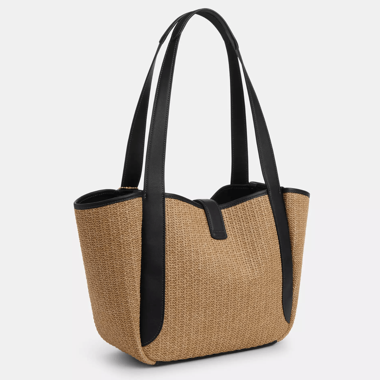 Coach Hadley Turnlock Tote Bag CAL87 Toast/Black Size ONE SIZE - 8 Thumbnail