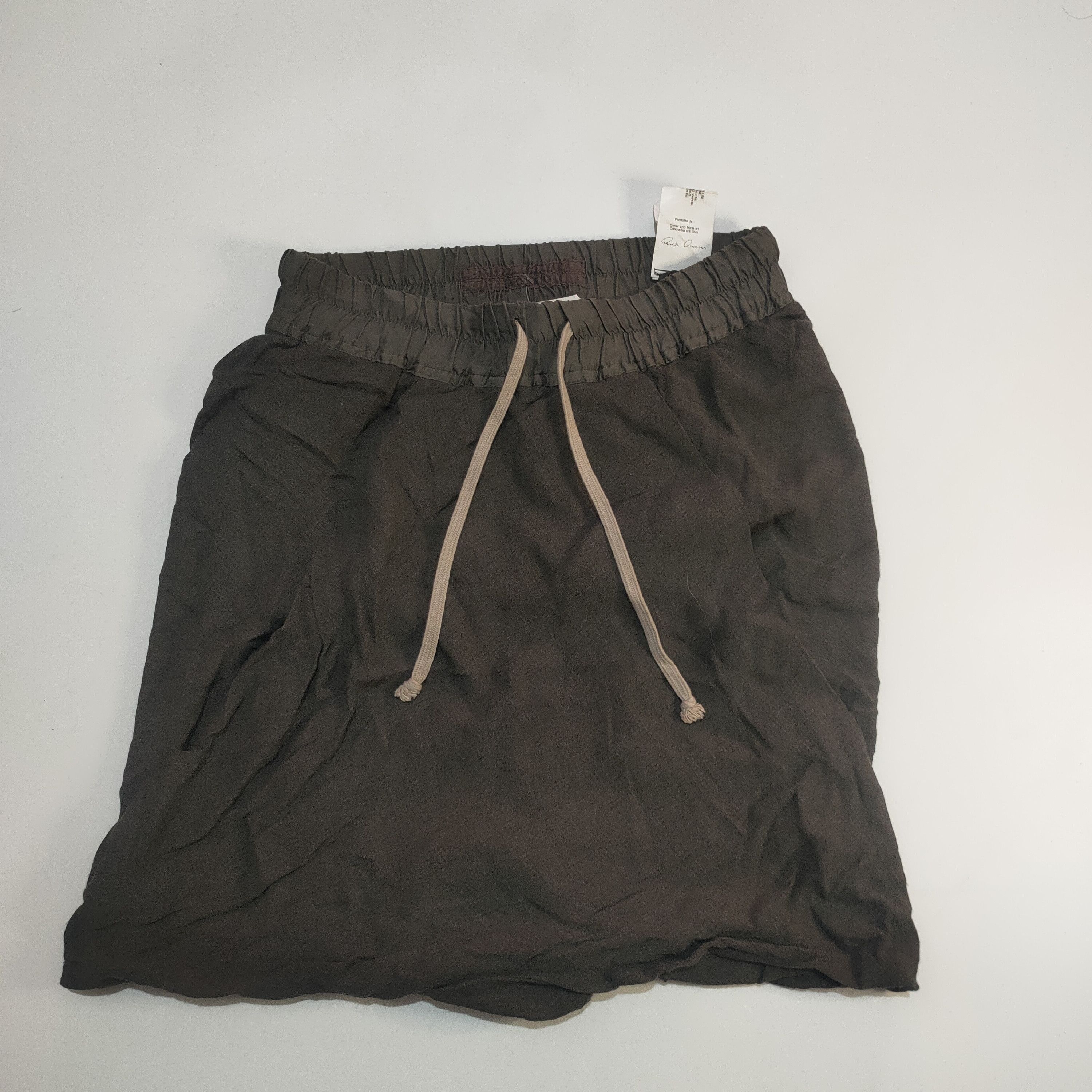 Rick Owens Rick Owens Cyclops S/S16 Drawstring Shorts in Beige Satin Size US 26 / EU 42 - 2 Thumbnail