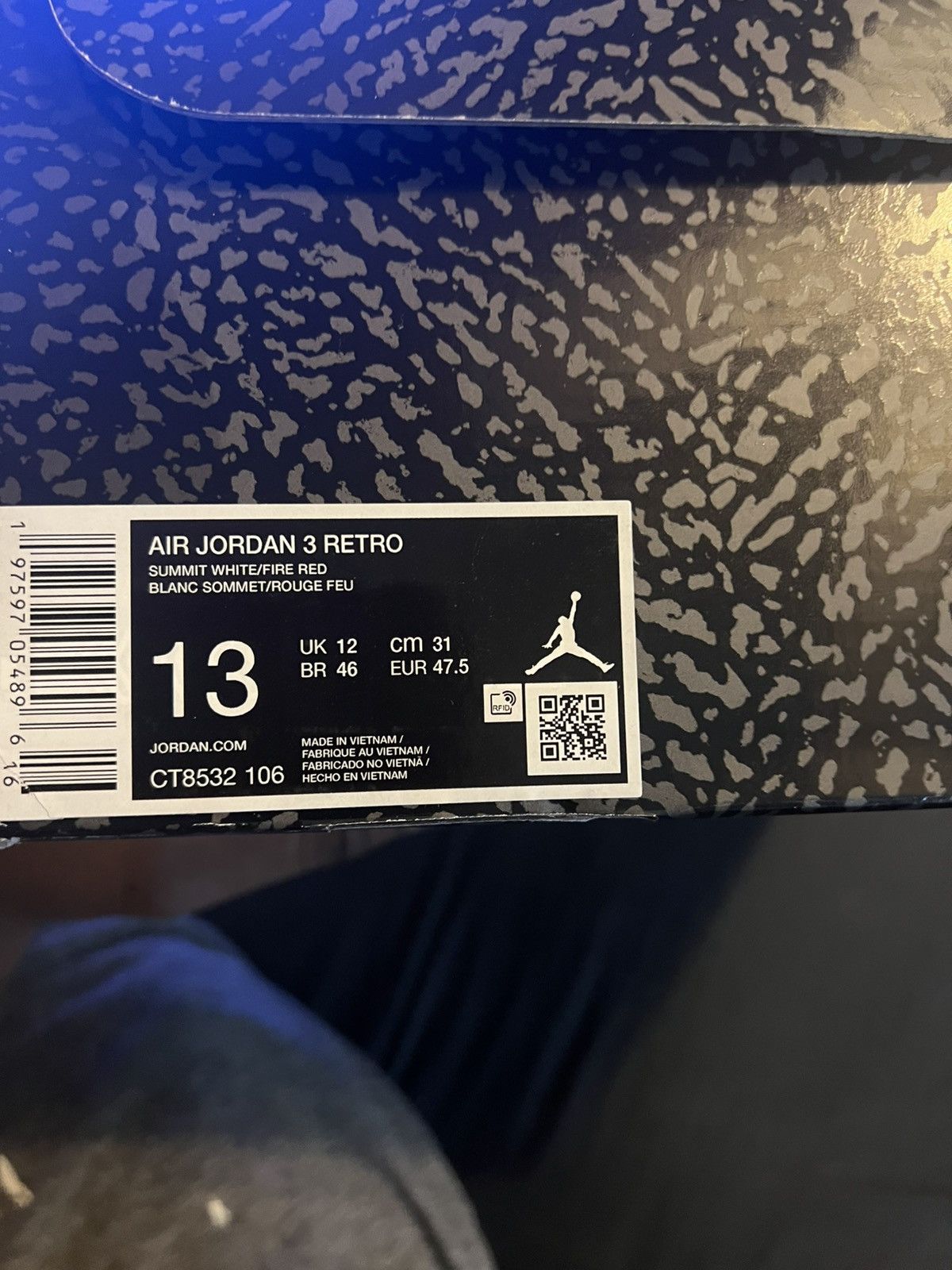 Jordan Brand Jordan 3 Retro "Cement Grey" Size US 13 / EU 46 - 8 Thumbnail