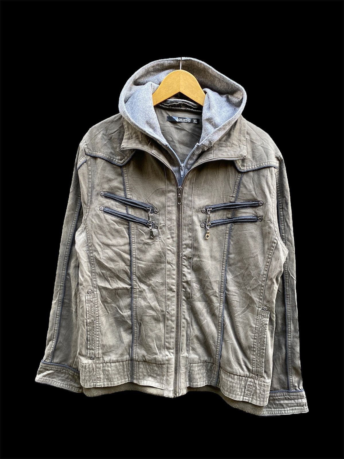 Japanese Vkei Bondage Muti zipper Double Layer Jacket