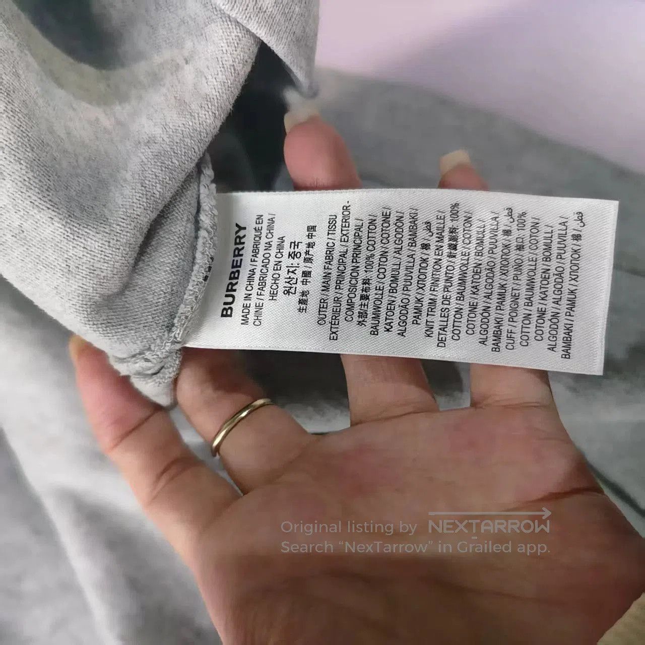 Burberry burberry two-piece style sweatshirt in gray. Size US L / EU 52-54 / 3 - 5 Thumbnail
