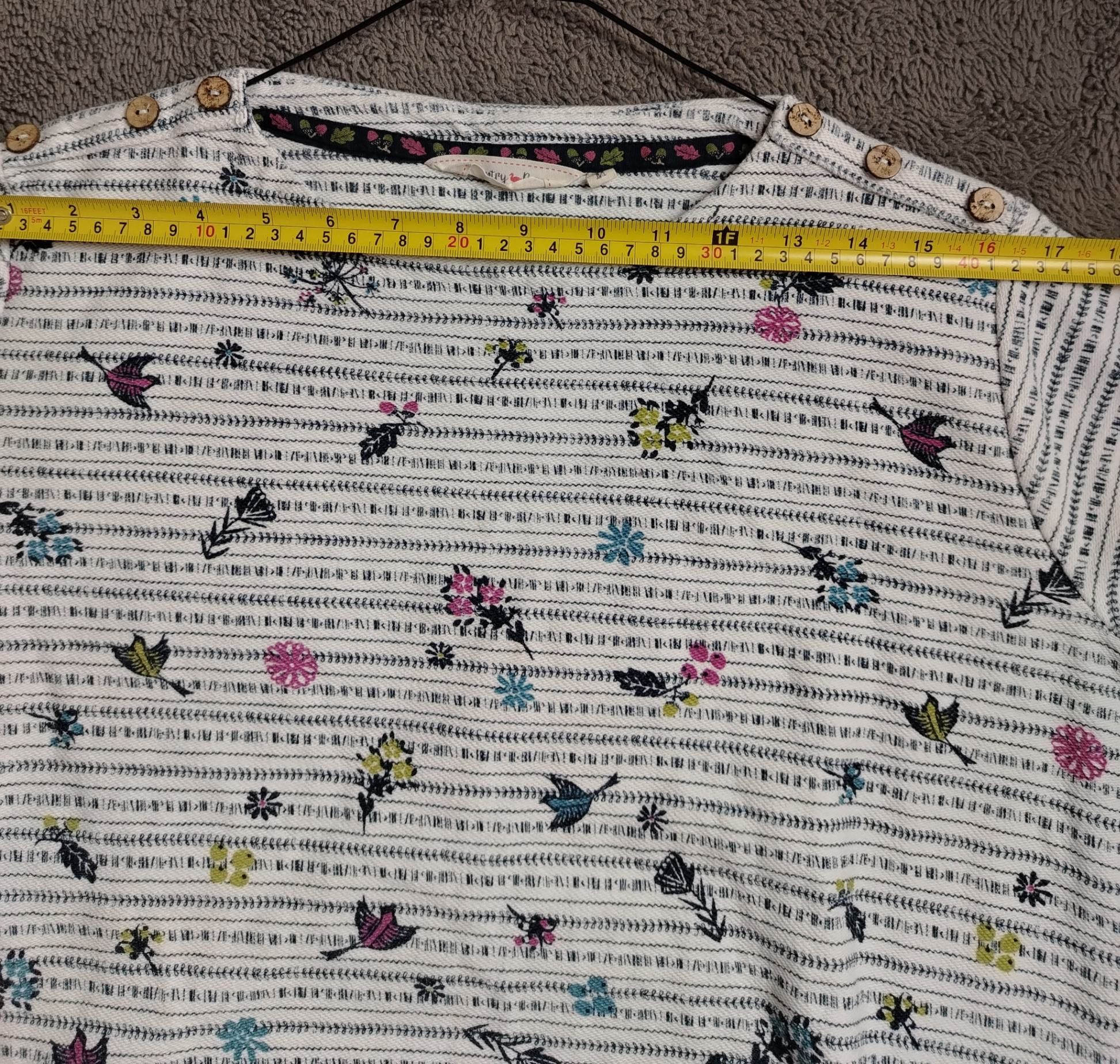 Other Pre-Loved Long Sleeve Jumper Women's M Cotton Stripe Floral Size M / US 6-8 / IT 42-44 - 7 Thumbnail