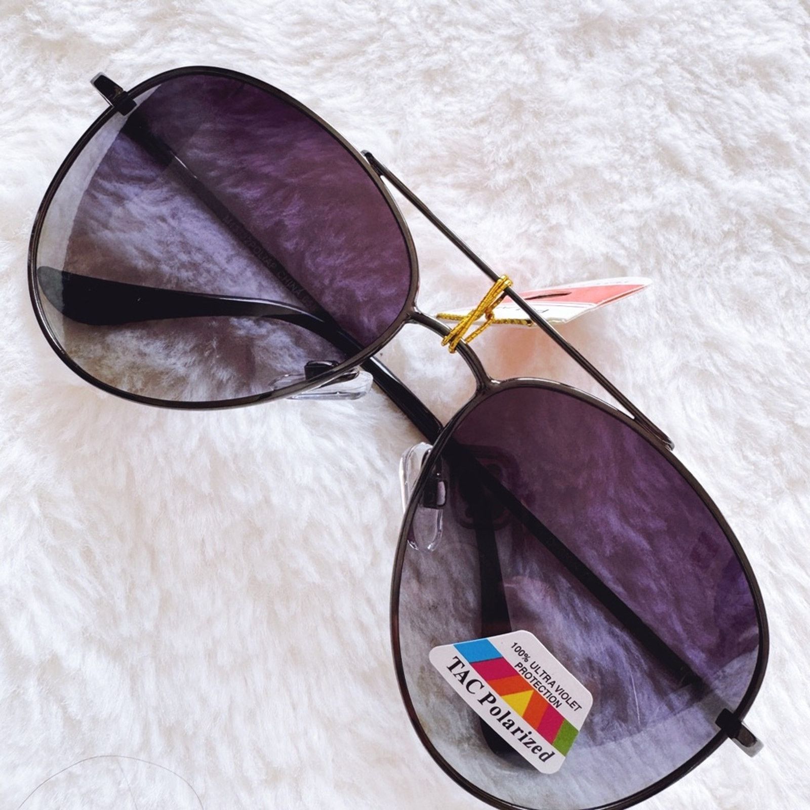Other Freya Black W/Black Rim Polarized Aviator Sunglasses Size ONE SIZE - 2 Thumbnail