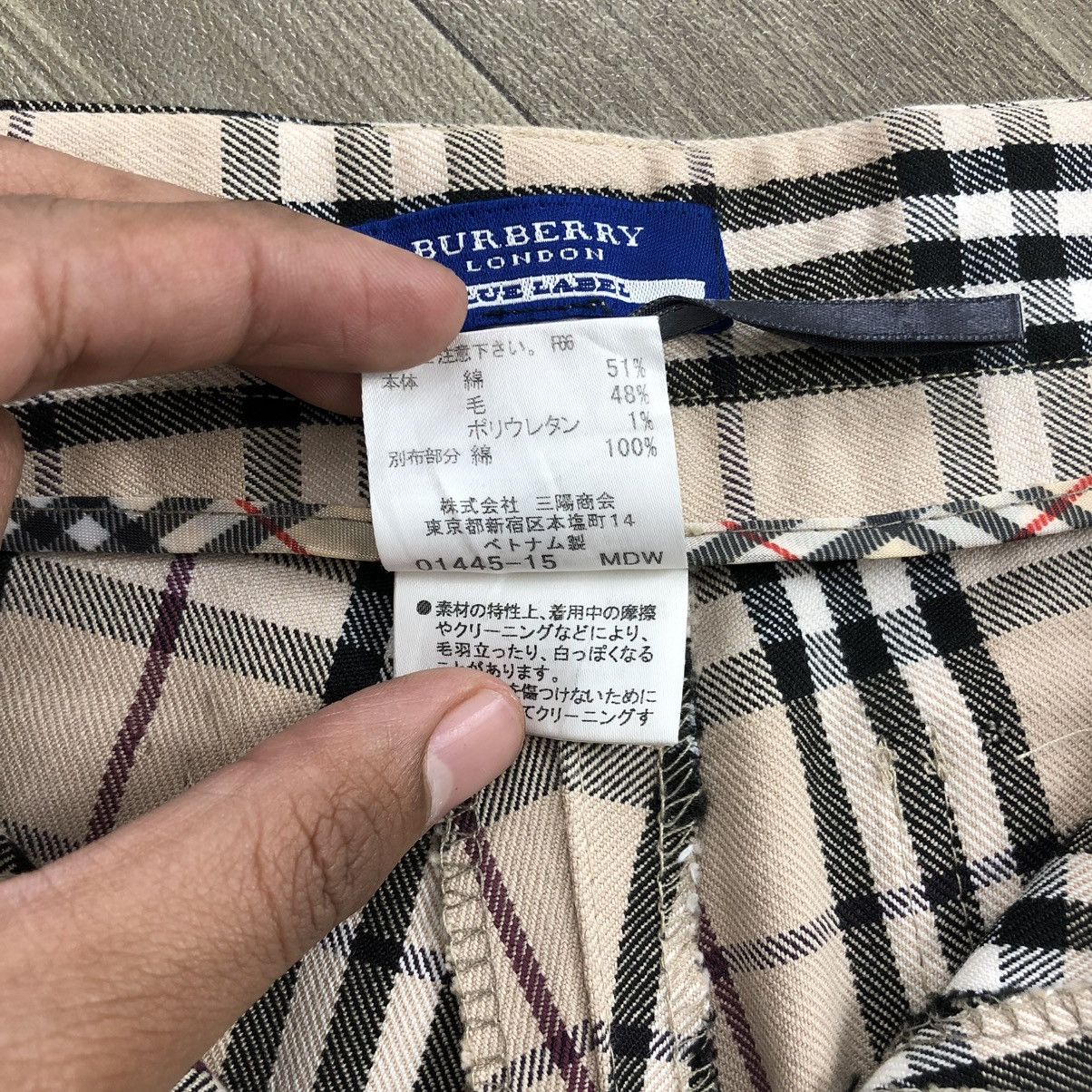 Burberry Vintage Burberry London Blue Label Nova Check Flated Pants Size US 27 - 11 Thumbnail