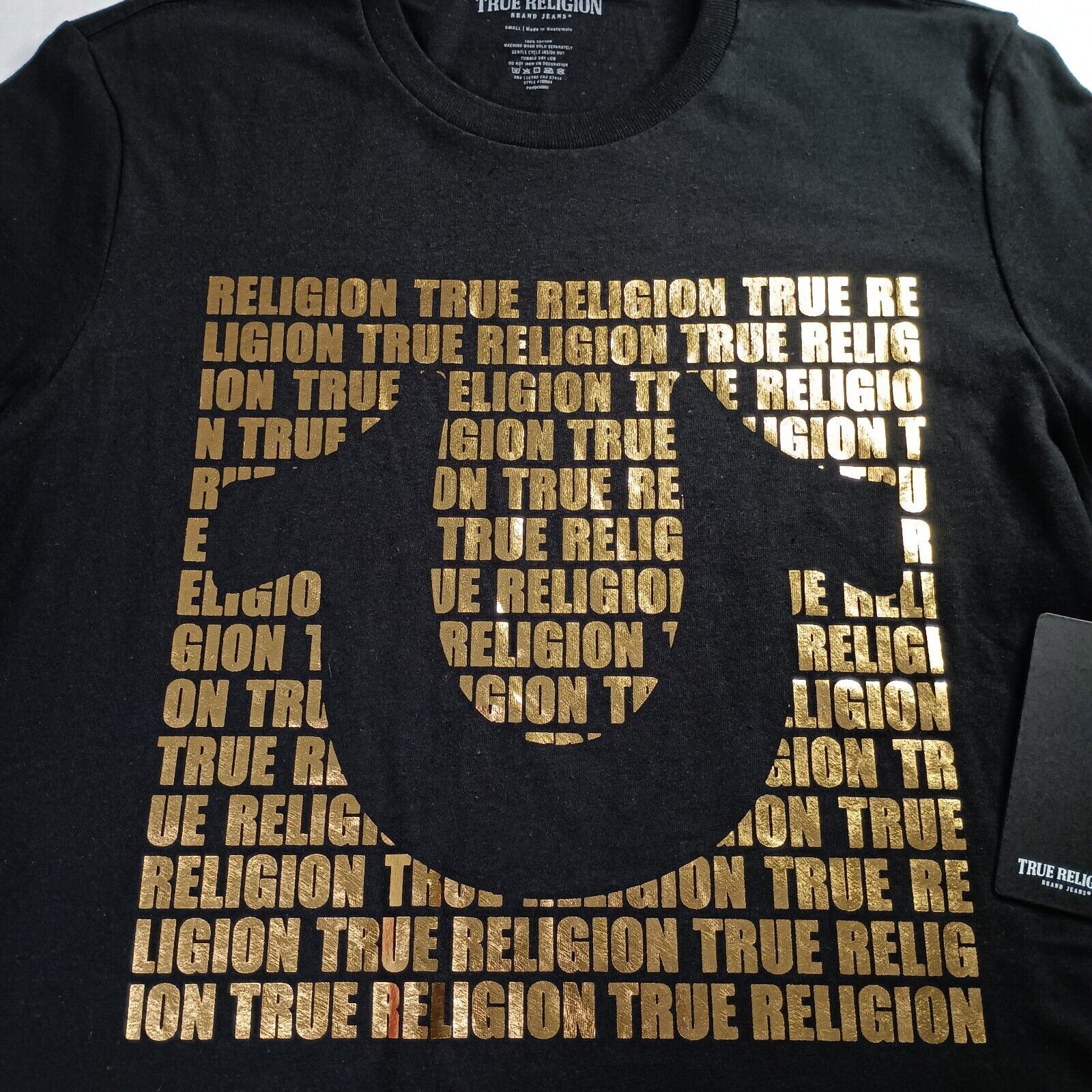 True Religion True Religion Scripted T-shirt Men’s S Small Jet Black Gold Size US S / EU 44-46 / 1 - 2 Thumbnail