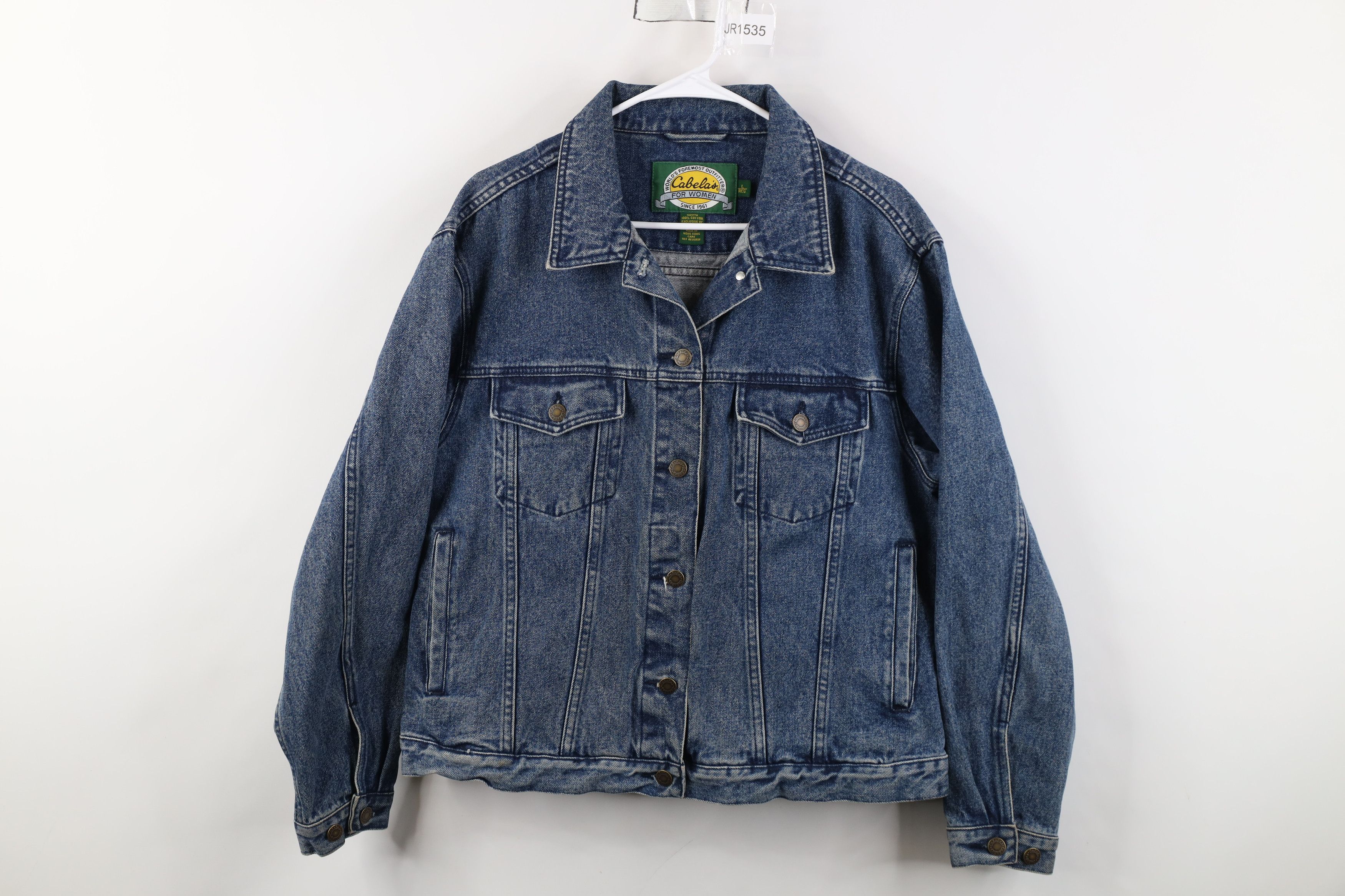 Cabelas Vintage 90s Cabelas Denim Jean Trucker Jacket Blue Cotton Size L / US 10 / IT 46 - 1 Thumbnail