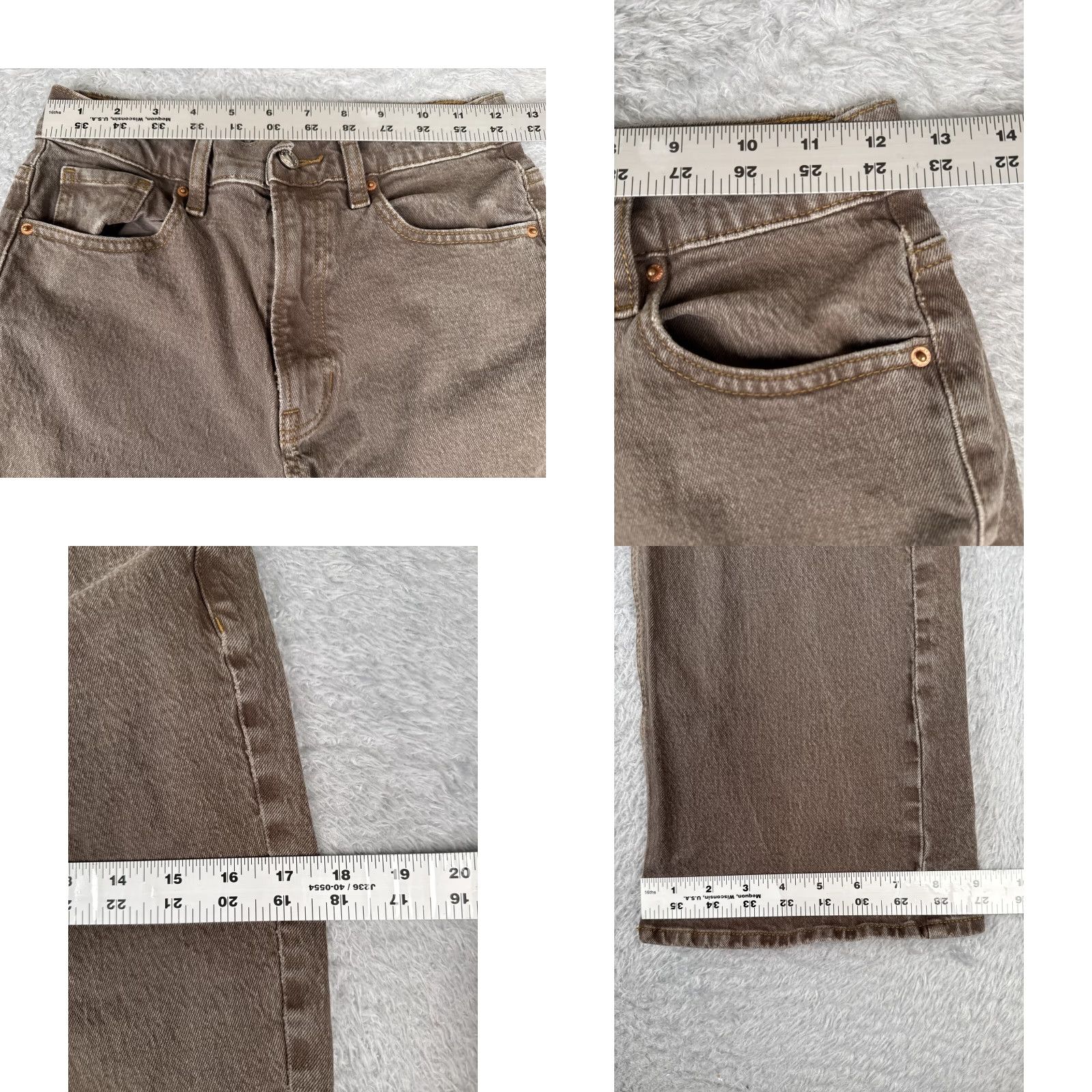Pacsun Pacsun Jeans Womens 25 Brown Denim Stretch High Rise Bootcut Cotton Blend 25x29 Size 42" / US 20 - 9 Thumbnail