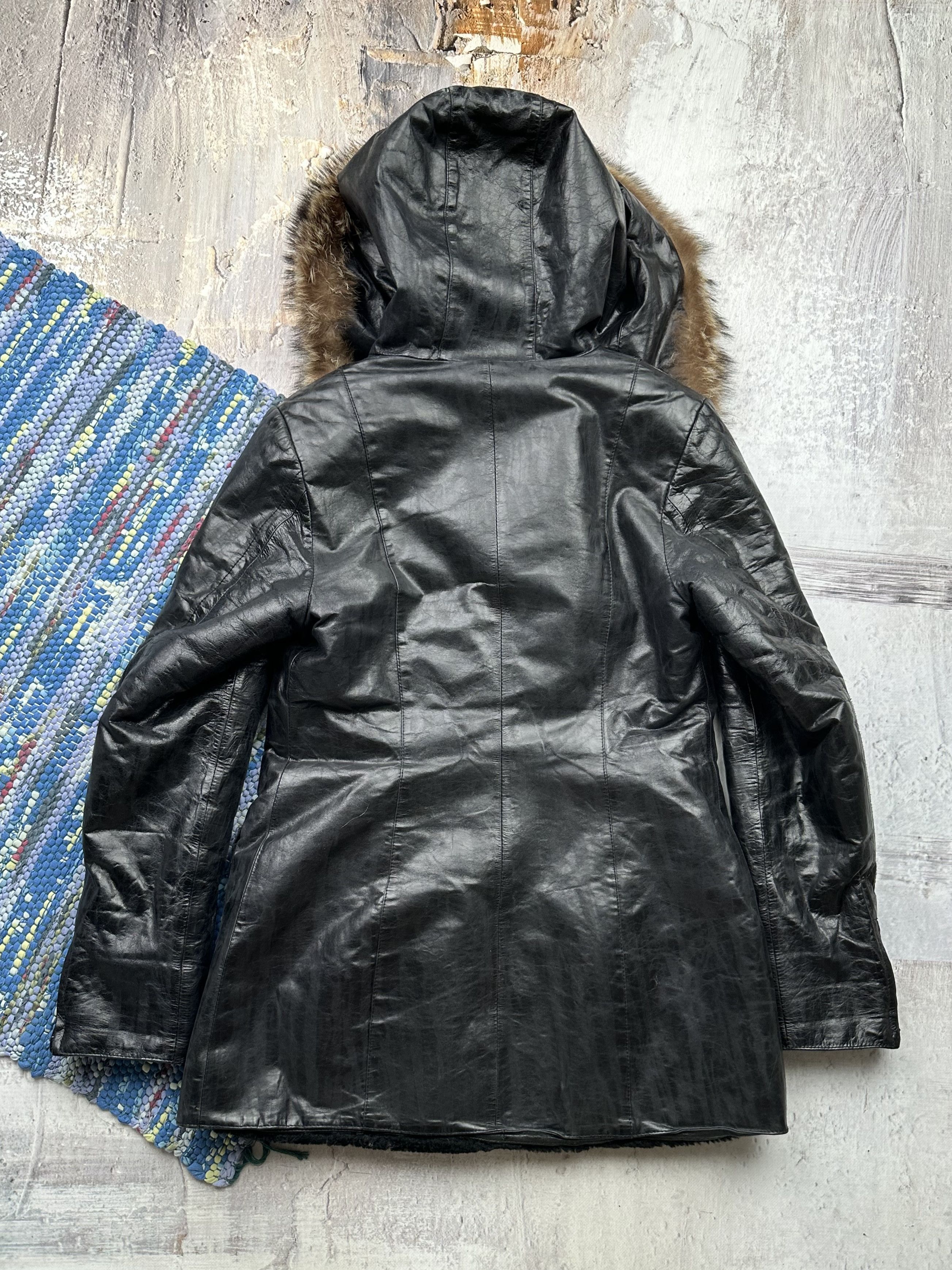 Vintage Vintage Leather Coat With Real Fur Details A96(481)D15 Size S / US 4 / IT 40 - 7 Thumbnail