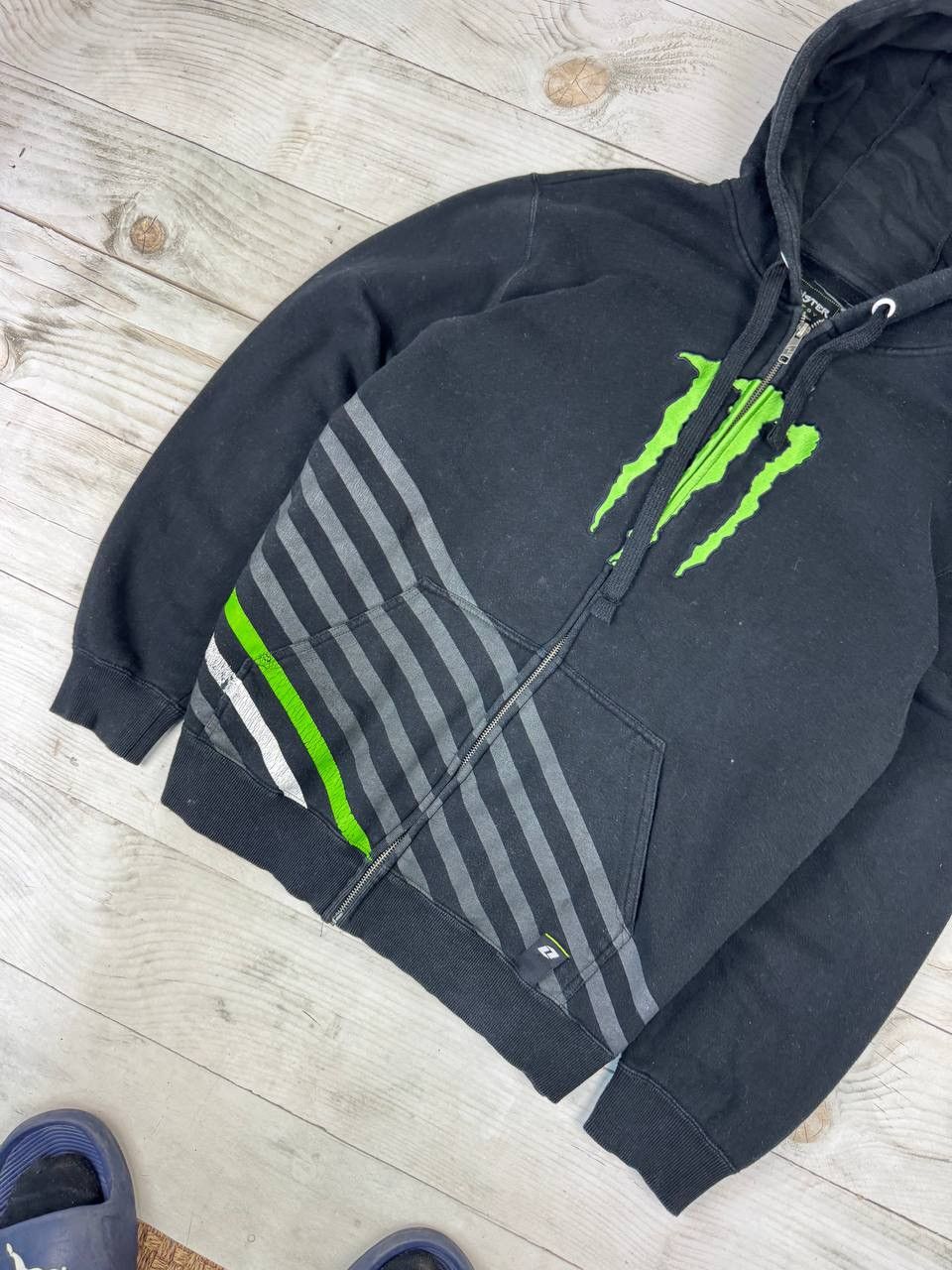 Vintage Vintage Monster Energy Hoodie Full Zip Big Logo 00s Racing Size US M / EU 48-50 / 2 - 3 Thumbnail
