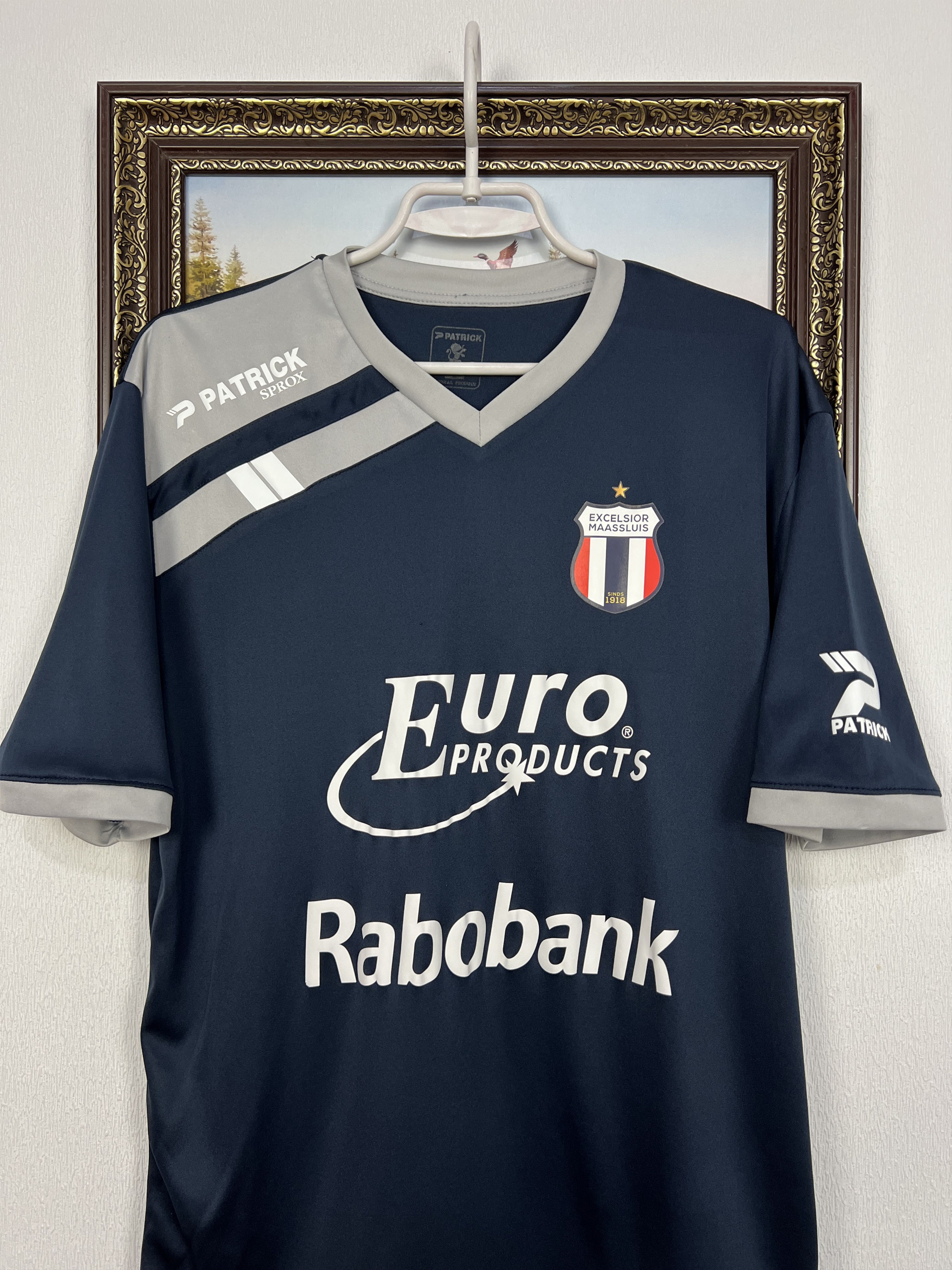 Vintage Excelsior Maassluis Football Shirt Soccer Blue Mens Jersey Size US L / EU 52-54 / 3 - 2 Thumbnail